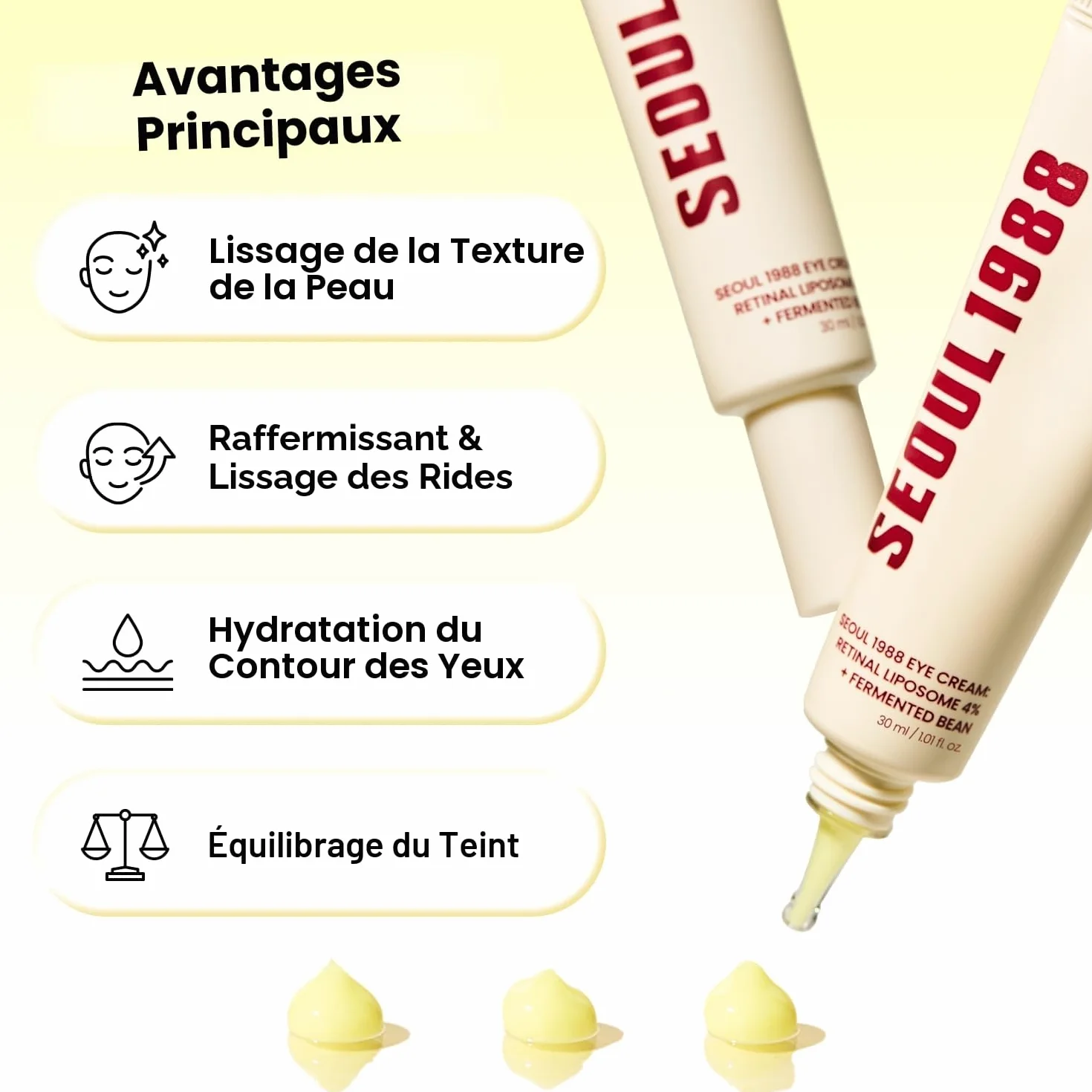 K-SECRET Crème contour des yeux liposome rétinien 4% haricot fermenté