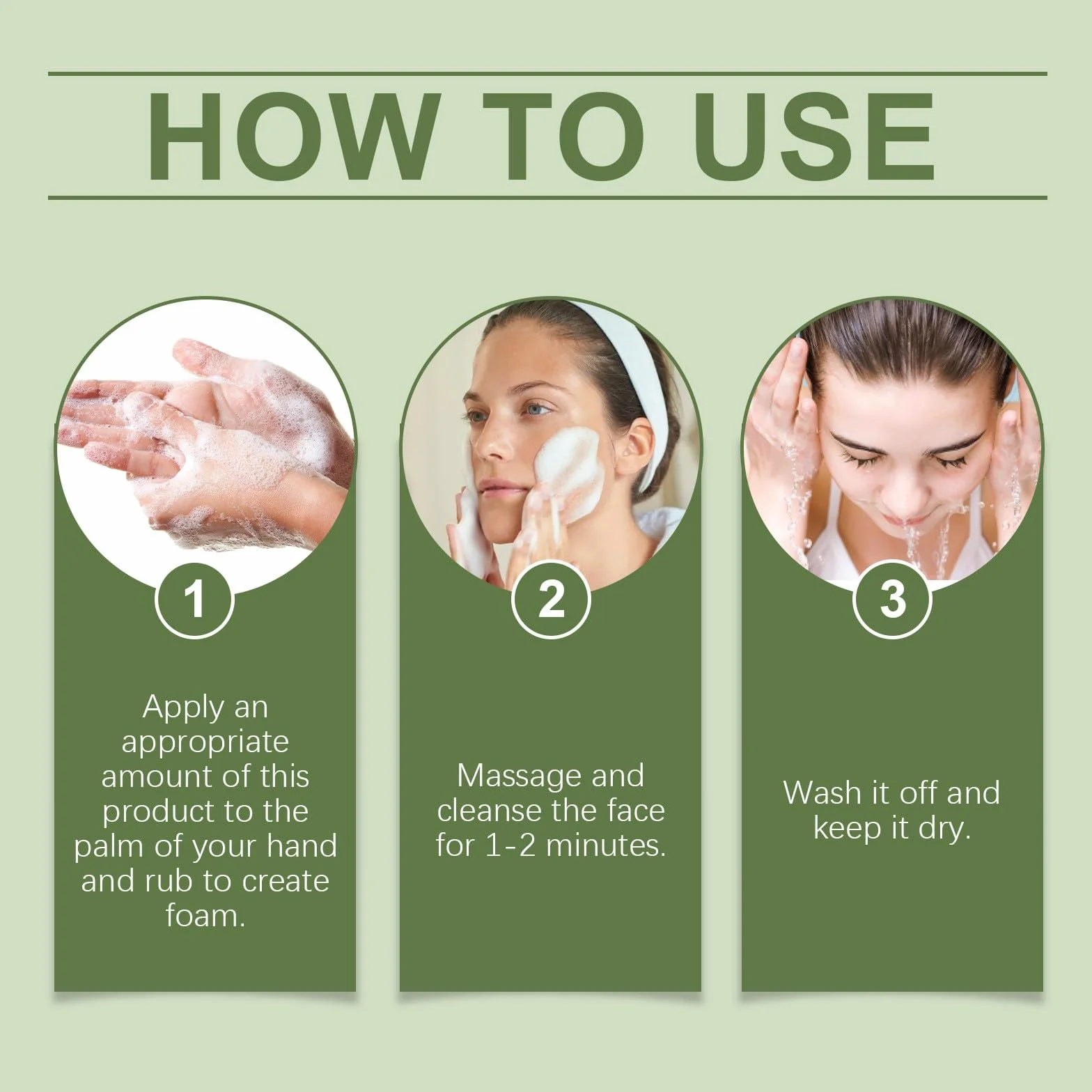 Mousse nettoyante au pH de haricots mungo (160 ml) - Sans parfum, non comédogène, testée, nettoyante pour le visage en profondeur - Convient pour les peaux sensibles - Nettoyant pour masque facial (3)