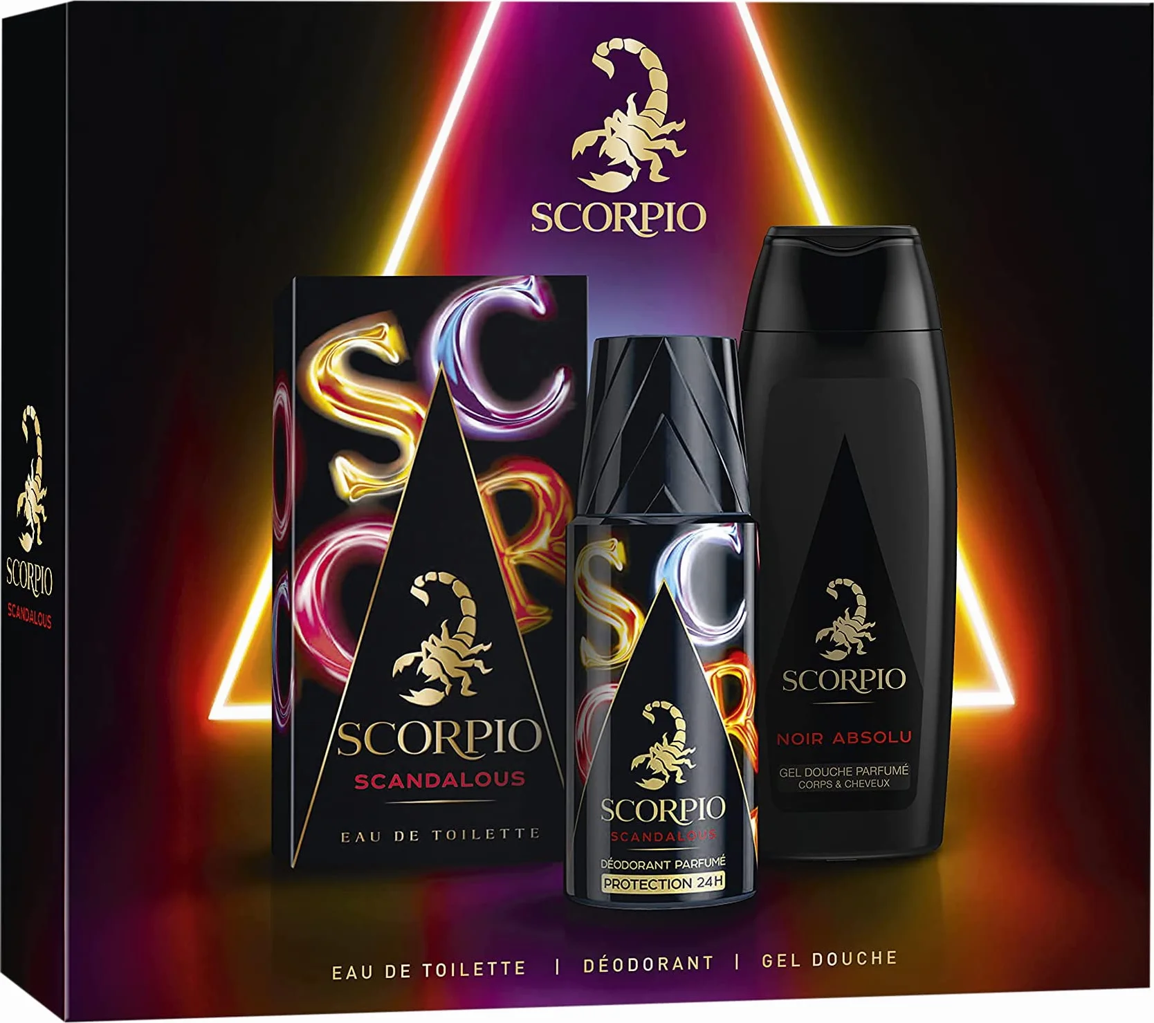 Scorpio Coffret Scorpio Scandalous comprenant 1 eau de toilette, 1 déodorant et 1 gel douche - Le coffret