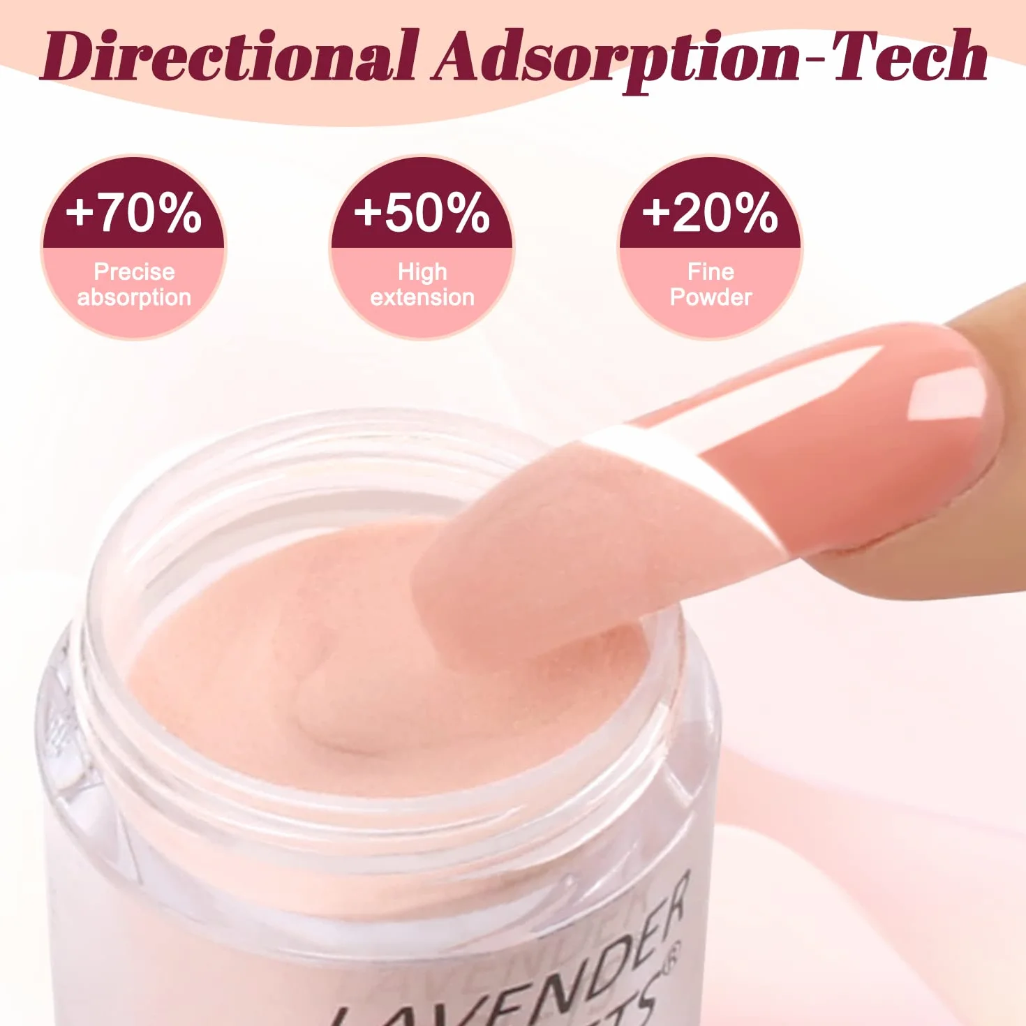 Lavender Violets Dip Powder Nail Kit 20 Pcs Semi-translucent Multicolore Poudre acrylique Effet de gelée Mit Base Activateur Top Brush Saver