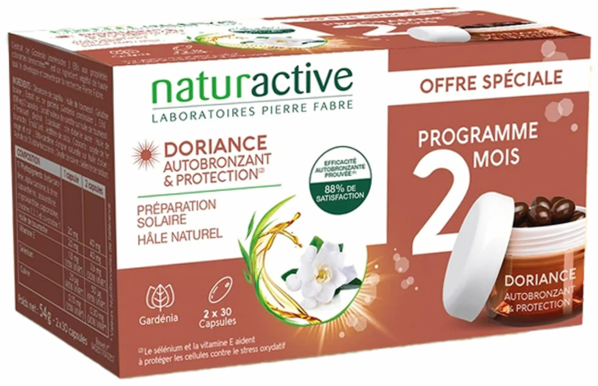 Naturactive Doriance Autobronzant & Protection Lot de 2 x 30 Capsules