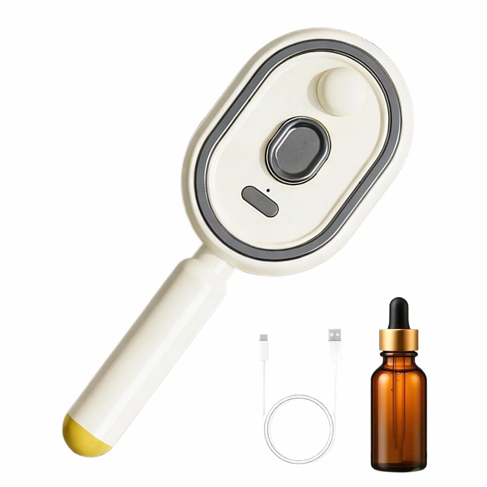 Brosse à vapeur pour cheveux, peigne démêlant rechargeable ABS, lisseur vapeur bouclés épais raides ondulés