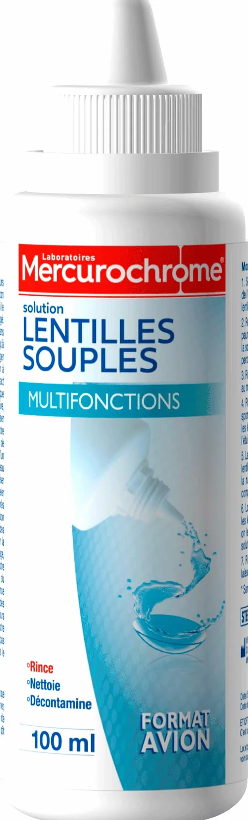 MERCUROCHROME Solution Lentilles Souples Multifonctions 100mL