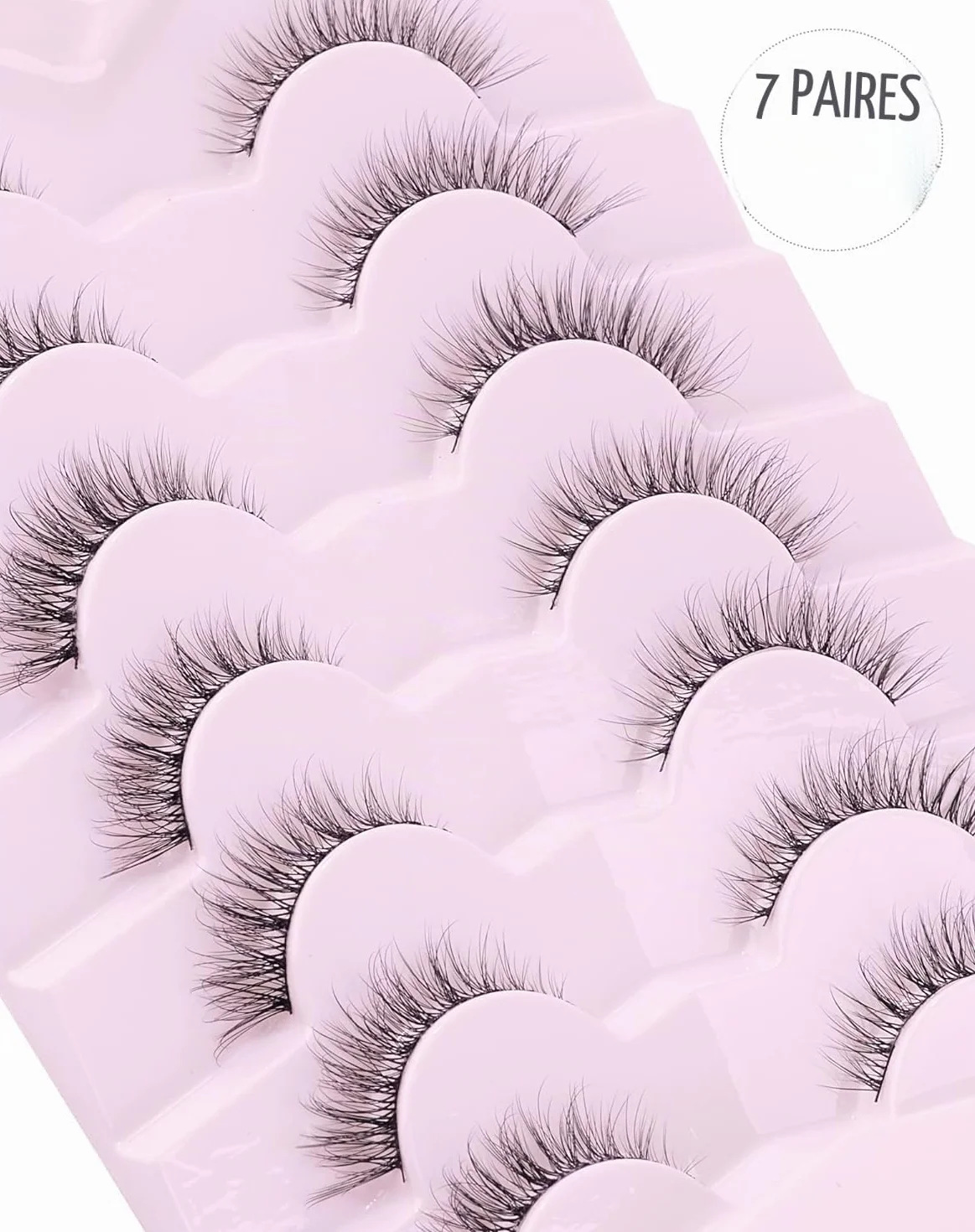 Onlyall Naturel Faux Cils Évasés 7 Paires