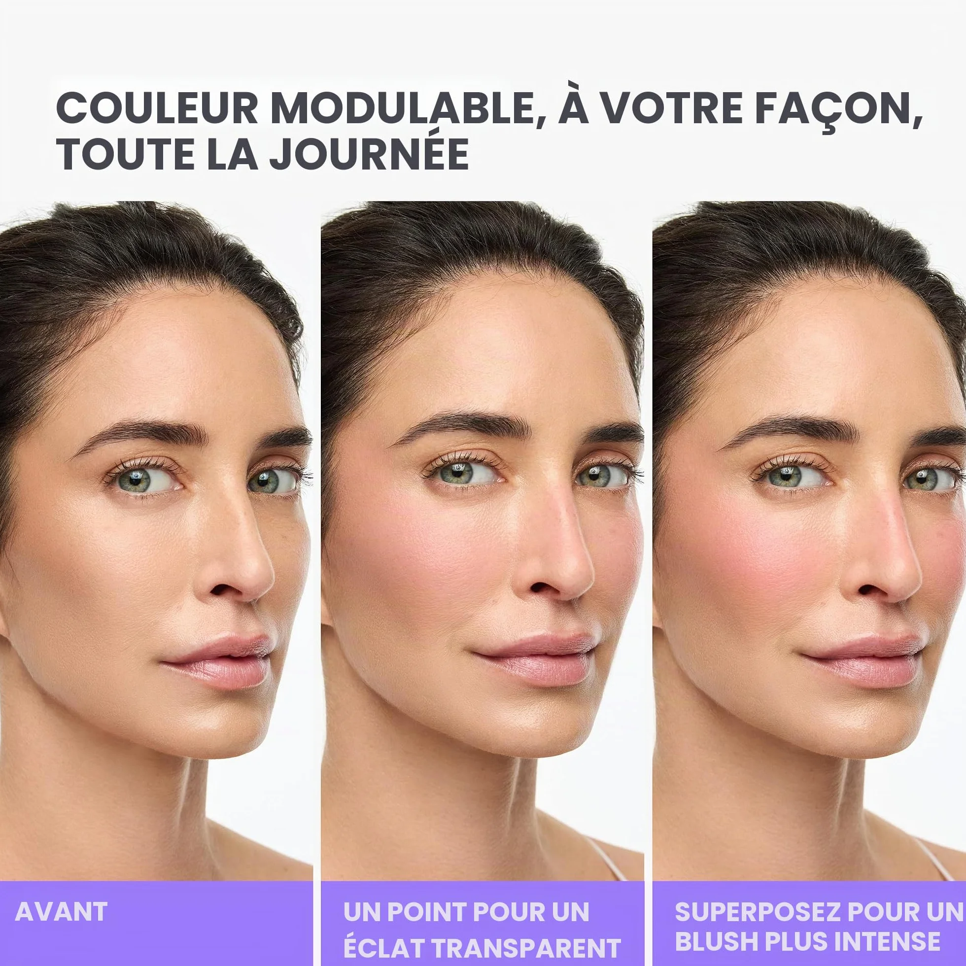 Teinte blush liquide Wonderskin - Blush longue tenue, sans transfert | Ce fard à joues liquide sans transfert, rose lilas, offre une couleur légère et modulable qui tient toute la journée.