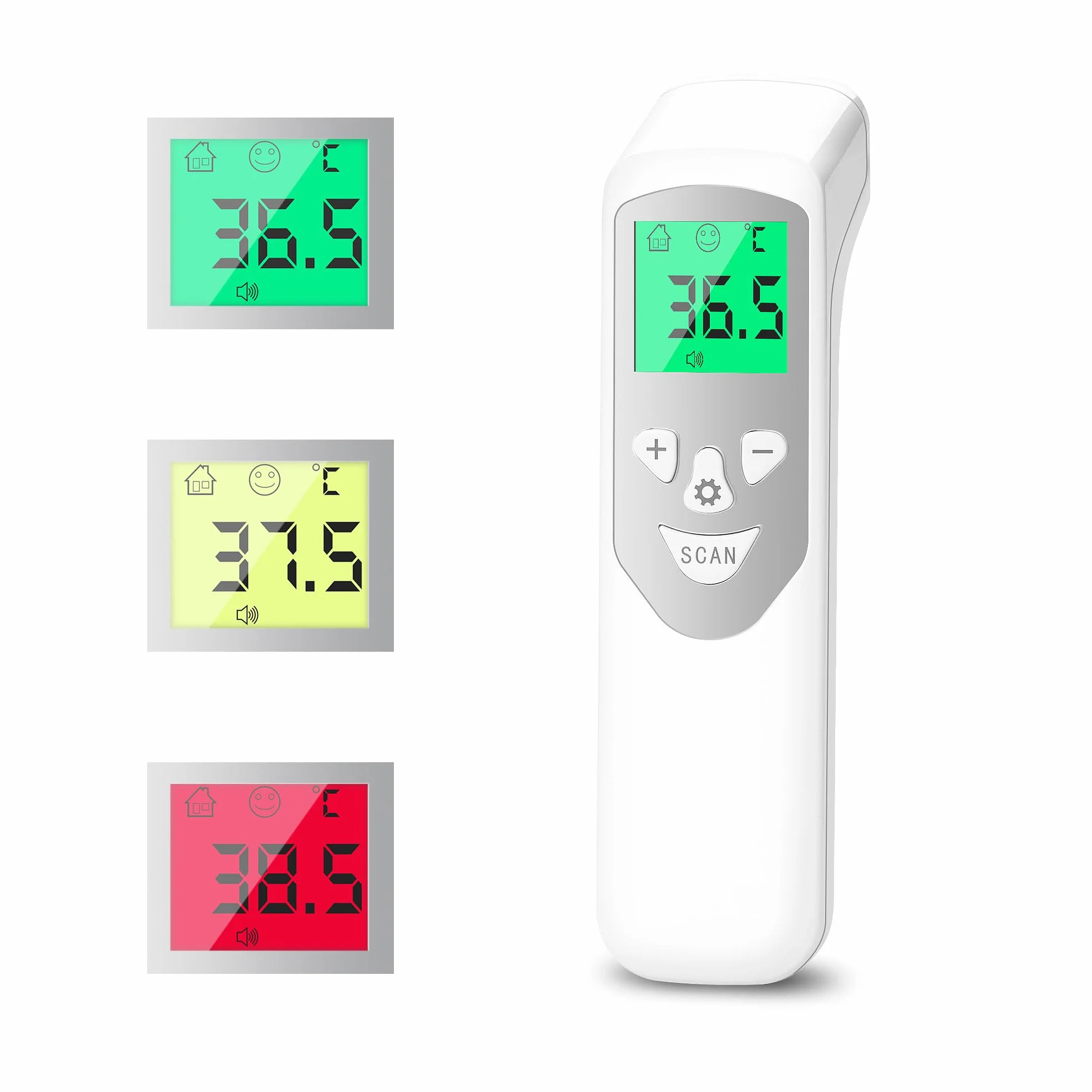 BESTEK Thermomètre Frontal sans Contact Infrarouge avec Lecture Instantanée 1s Écran LCD