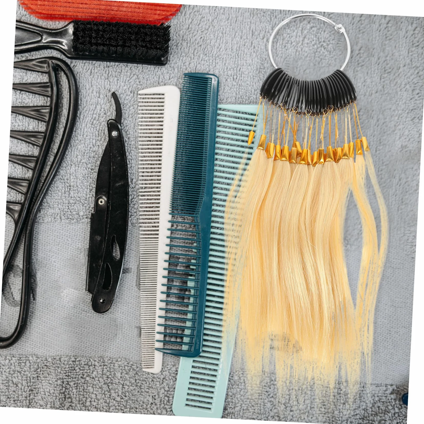 Échantillons de Cheveux Réels 30pcs pour Test de Coloration Capillaire, Facile à Transporter, pour Salons de Beauté et Coiffure Professionnelle