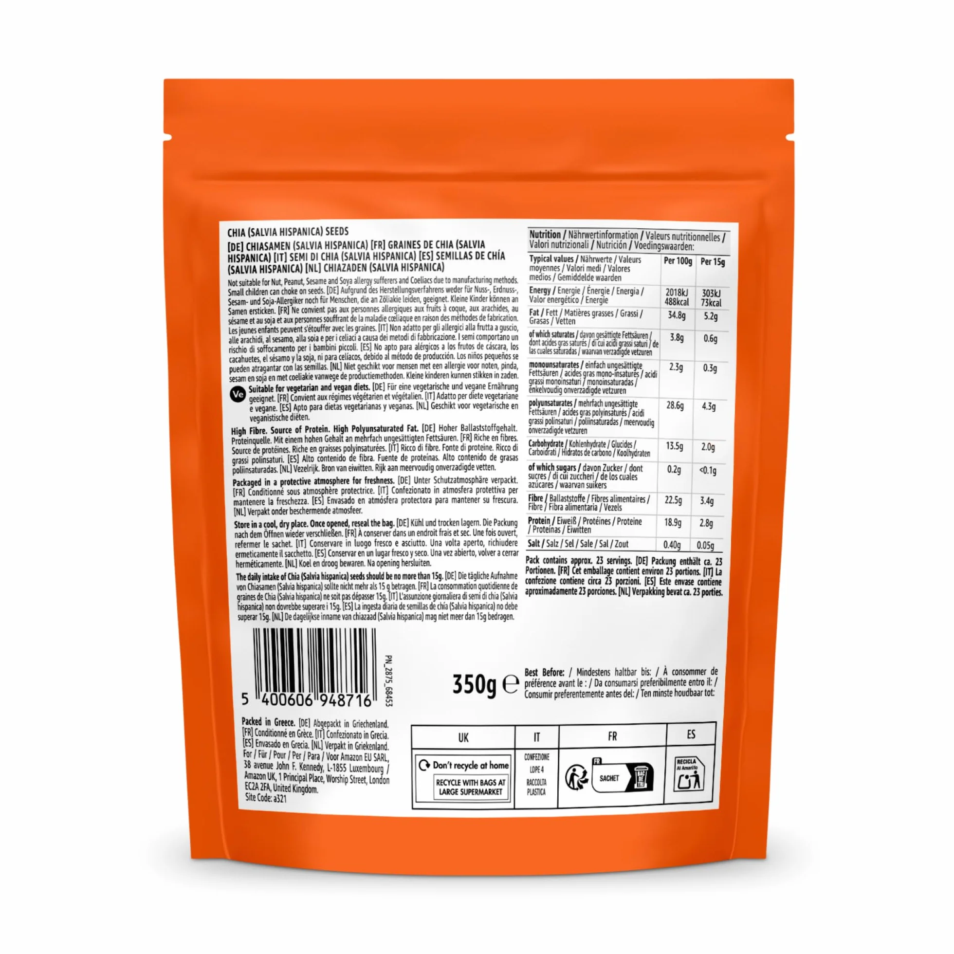 Graines de Chia by Amazon, 350g