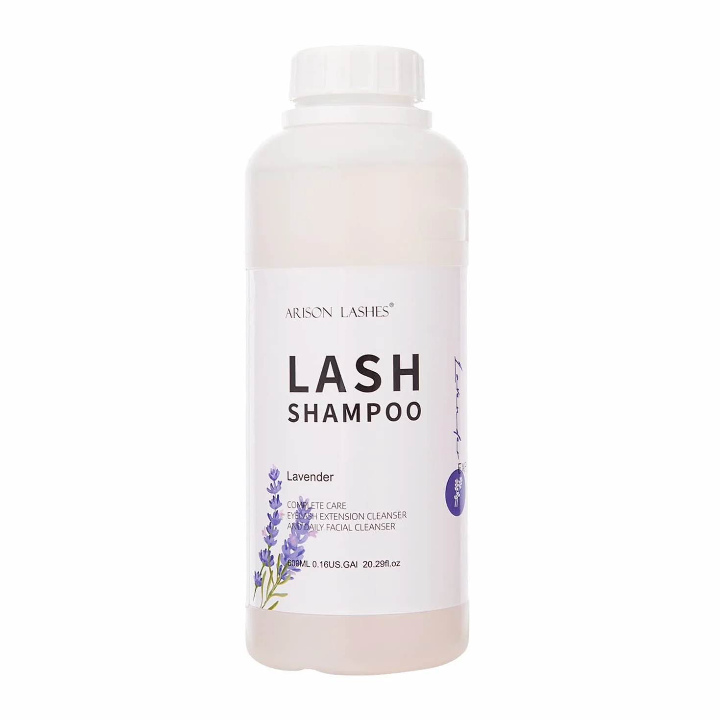 Shampoing Cils Mousse 600ml Nettoyant Paupières Lash Shampoo Eyelash Extension Cleanser Lavender
