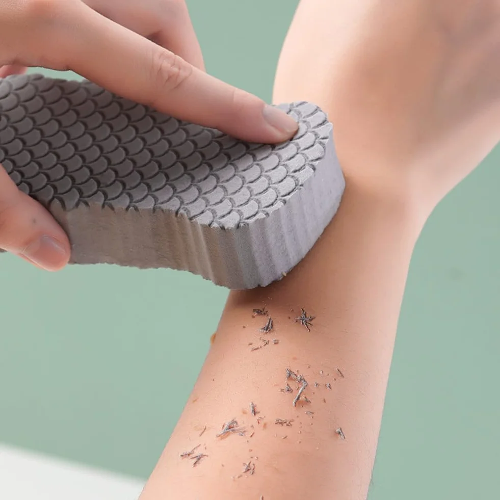 Lot de 2 éponges de bain exfoliantes réutilisables pour peaux mortes
