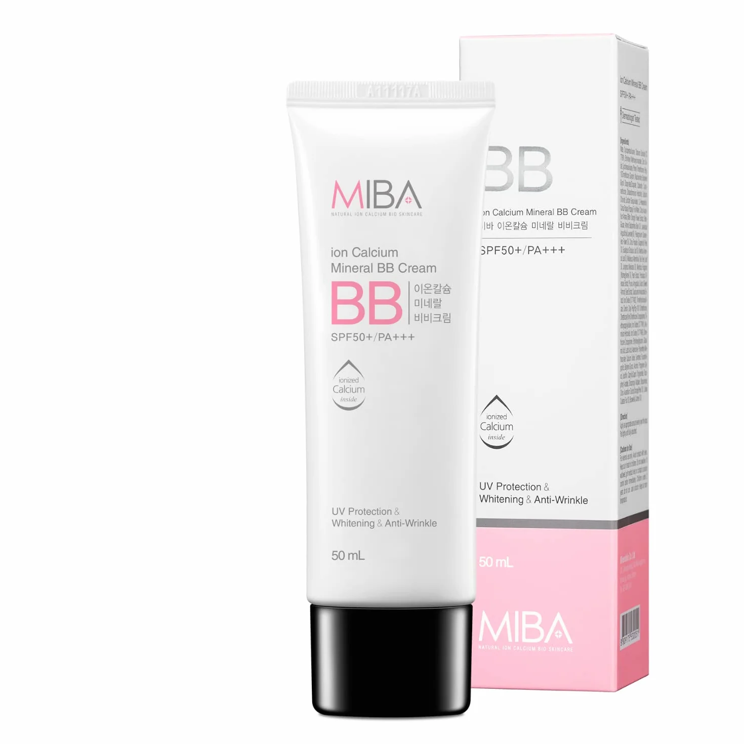 Mineral Bio Ion calcium minéral BB Crème SPF 50 +/PA +++ 50ml UV Protection & Eclat & Anti-rides