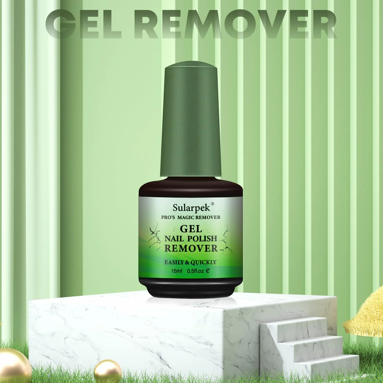 Dissolvant Vernis Semi Permanent 2 Pièces, Retrait Rapide 3-5 Minutes Sans Endommager les Ongles