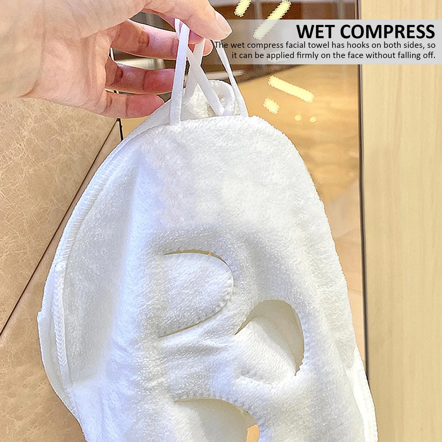 Serviettes de Compresses Chaudes pour le Visage, Thérapie Thermique à la Vapeur