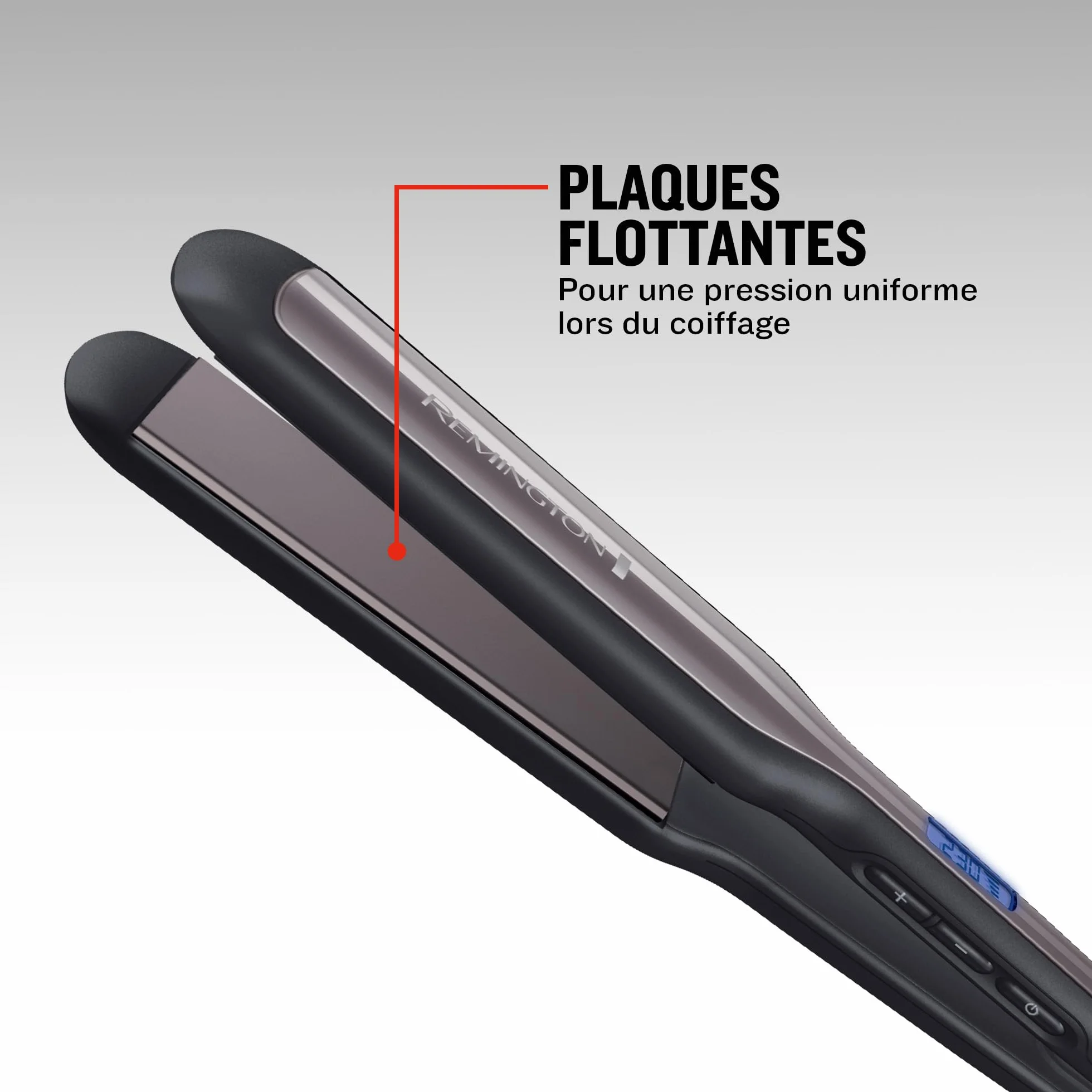 Remington Fer à Lisser Pro-Ceramic Extra Plaques Larges 45mm Spécial Cheveux Épais Frisés Bouclés Longs 150-230°C S5525