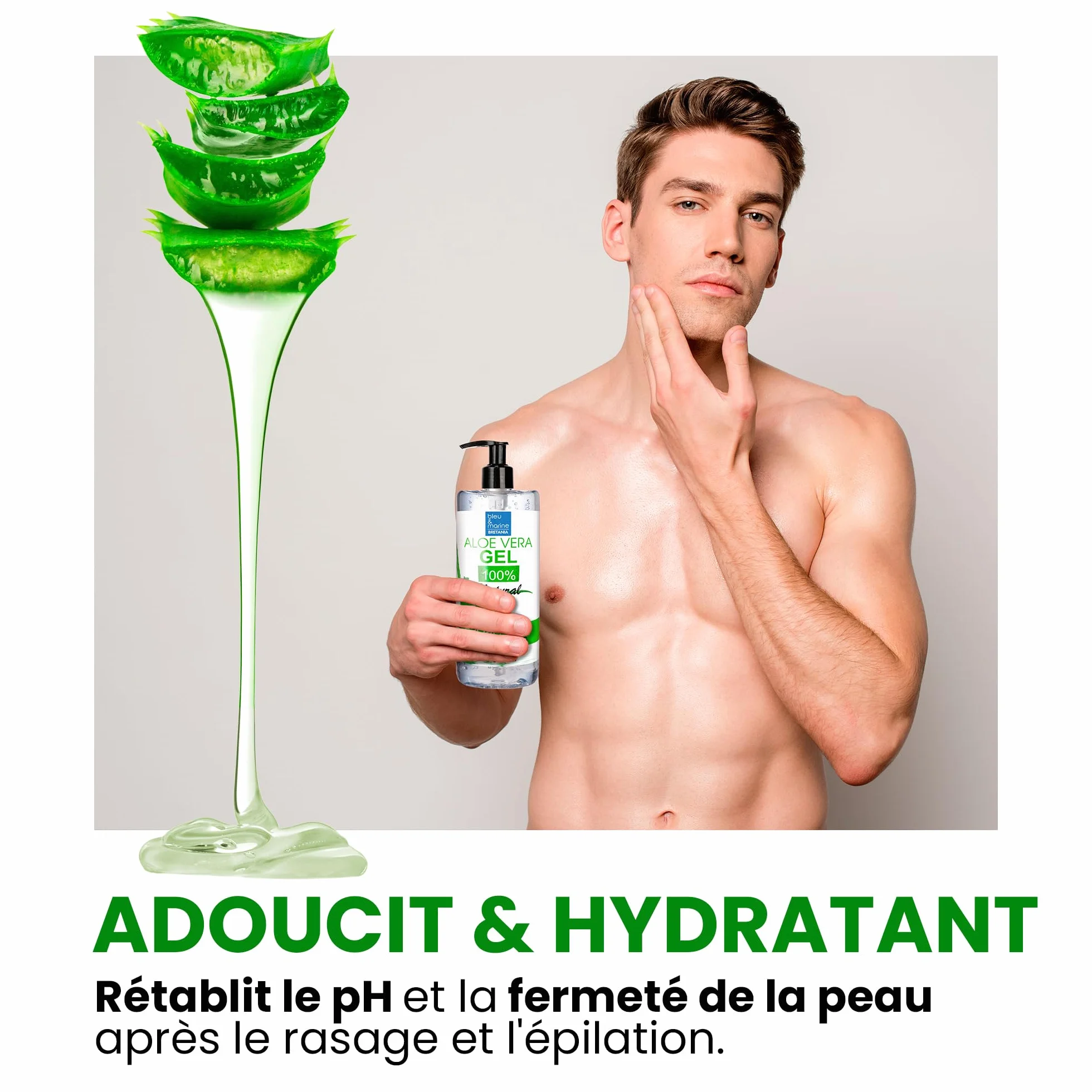 Gel Aloe Vera 100% Naturel Hydratant Visage Corps Cheveux 5000 ml