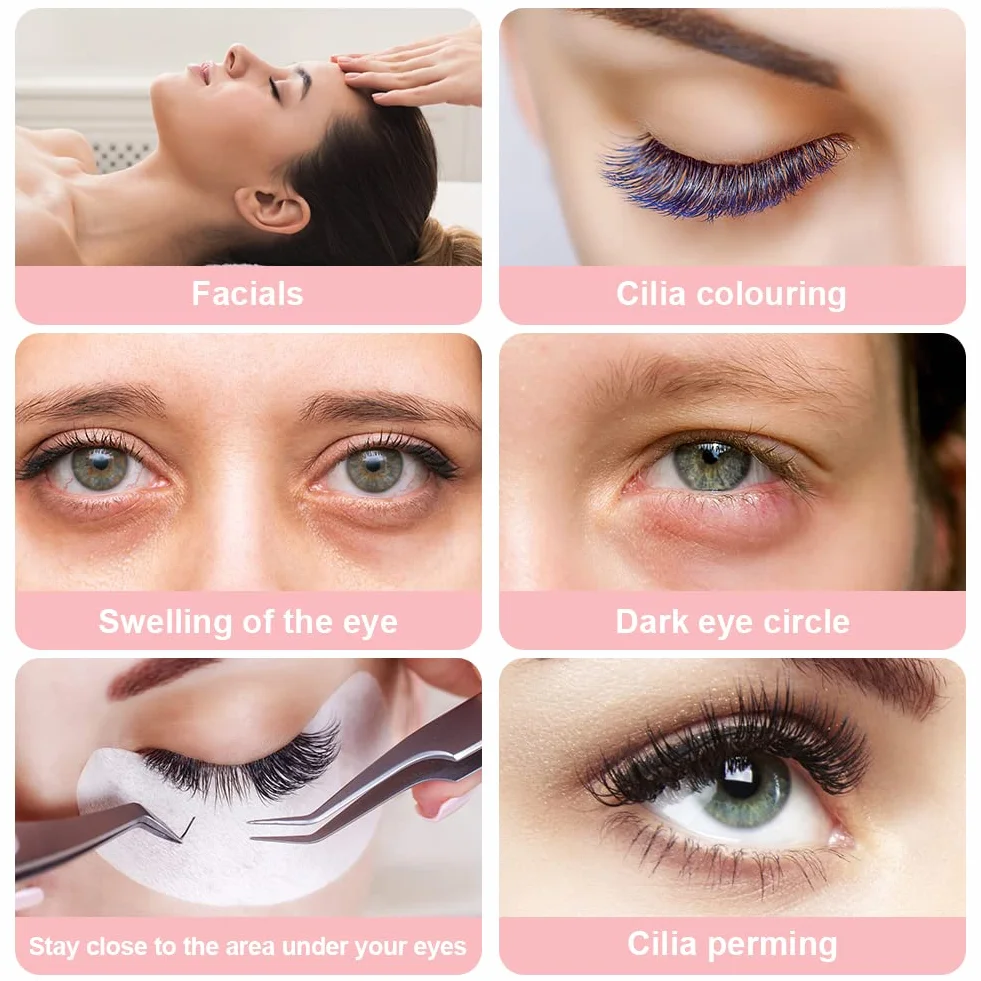 URAQT Patchs Pour Extensions de Cils 50pcs Gel Patch de Cils Eye Pad Rose