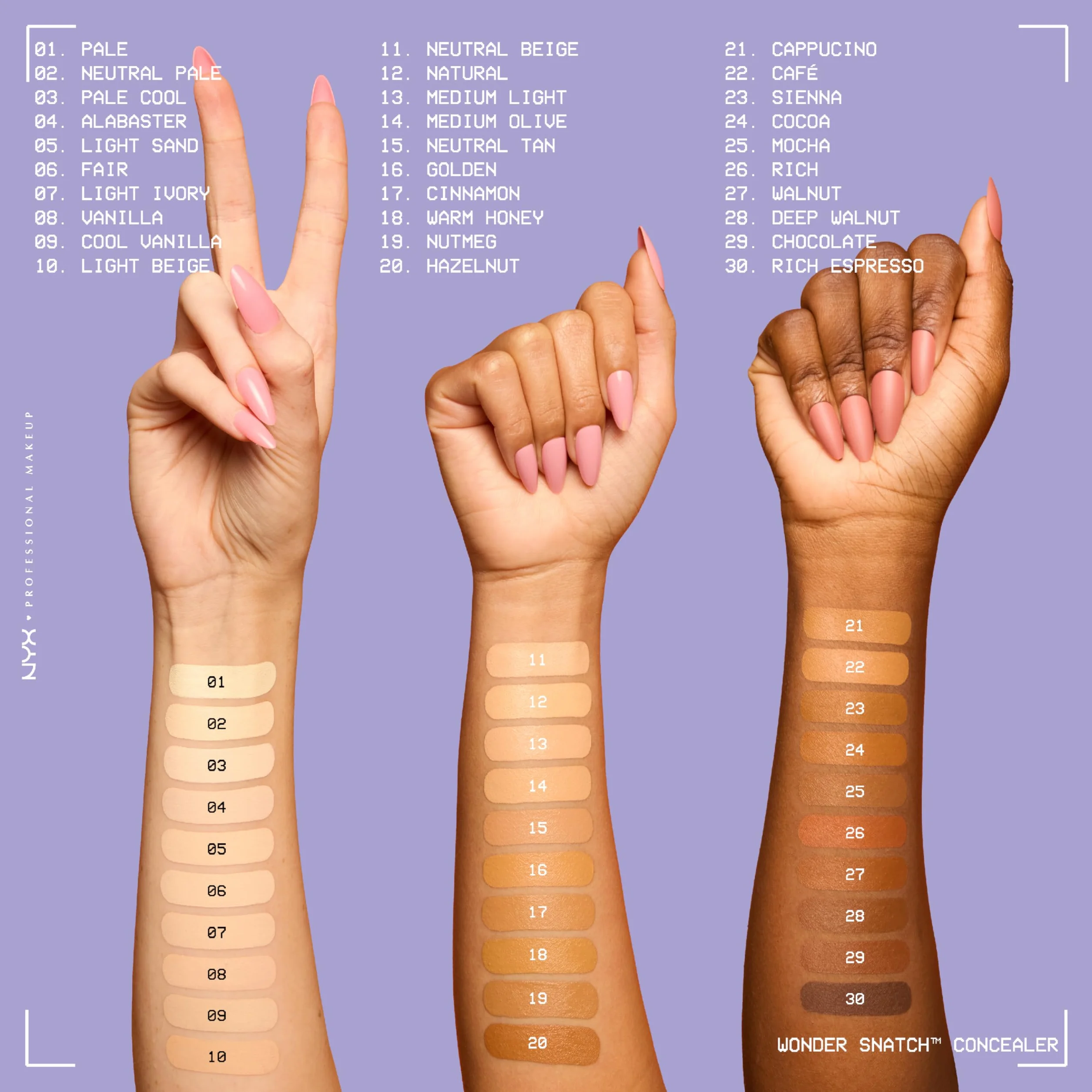 NYX Professional Makeup Wonder Snatch Concealer Liquid 24h Hydration Waterproof Golden 3 ml