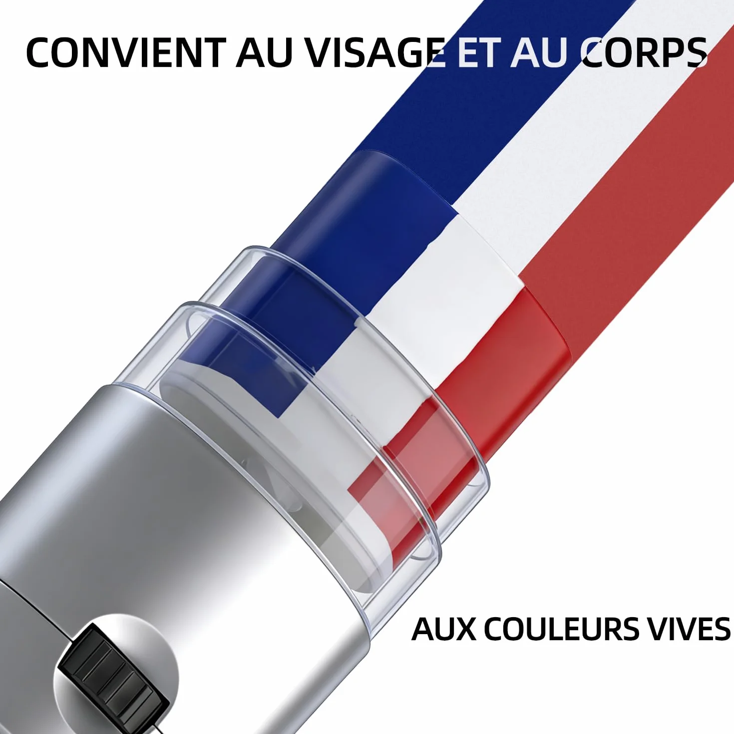 Stick Maquillage Bleu Blanc Rouge, Face et Body Paint Supporter, Bâton de Peinture pour France Supporters de Football