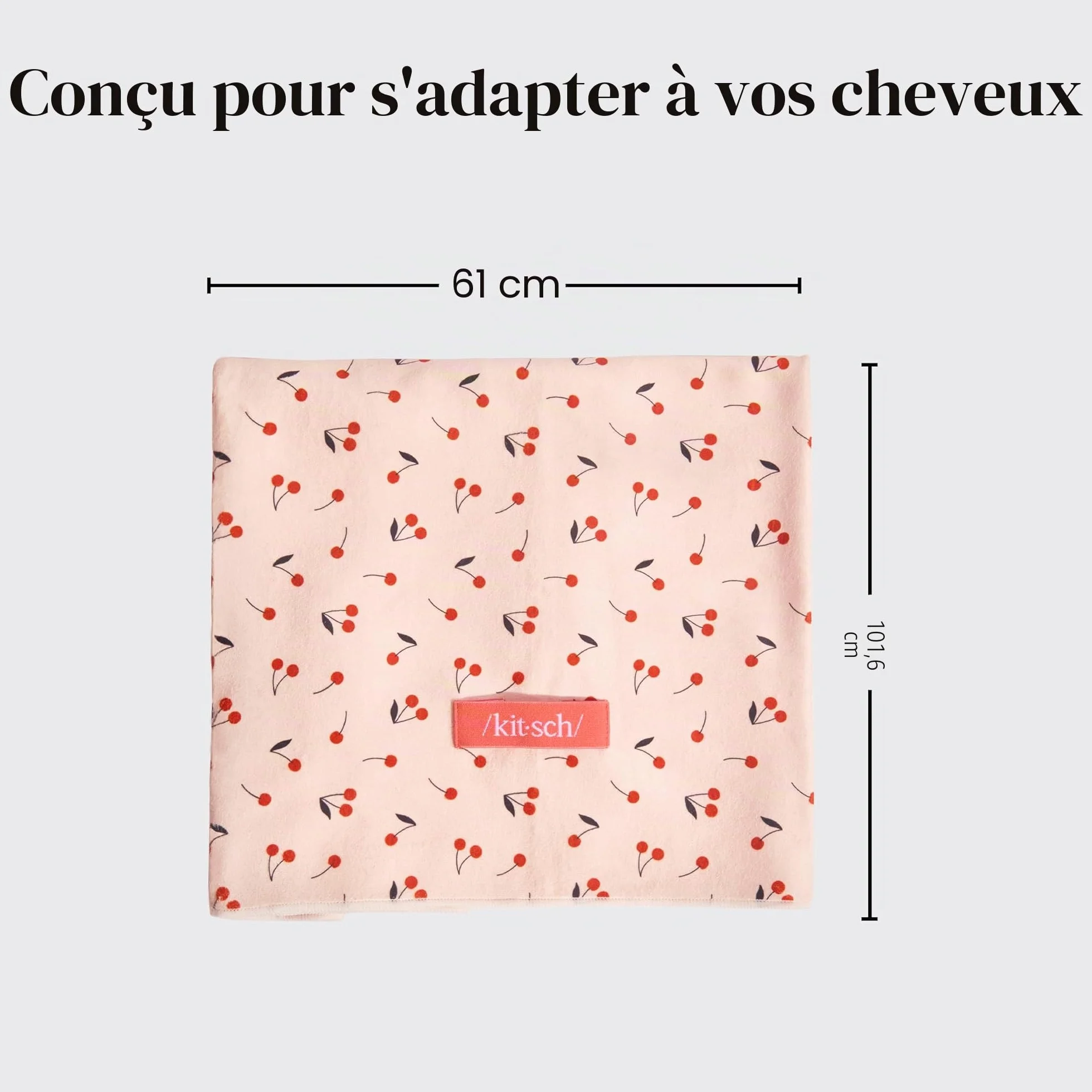 Kitsch Serviette en Microfibre XL pour Femme, Serviette en Microfibre, Super absorbante, séchage Rapide, Anti-frisottis, pour Cheveux Longs et Courts, Turban pour Femme, Cheveux mouillés et bouclés