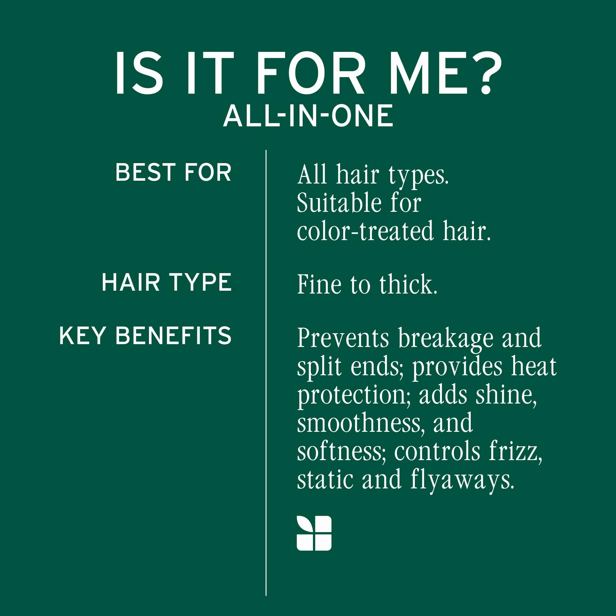 All-In-One Multi-Benefit Spray for All Hair Types, 250 ml