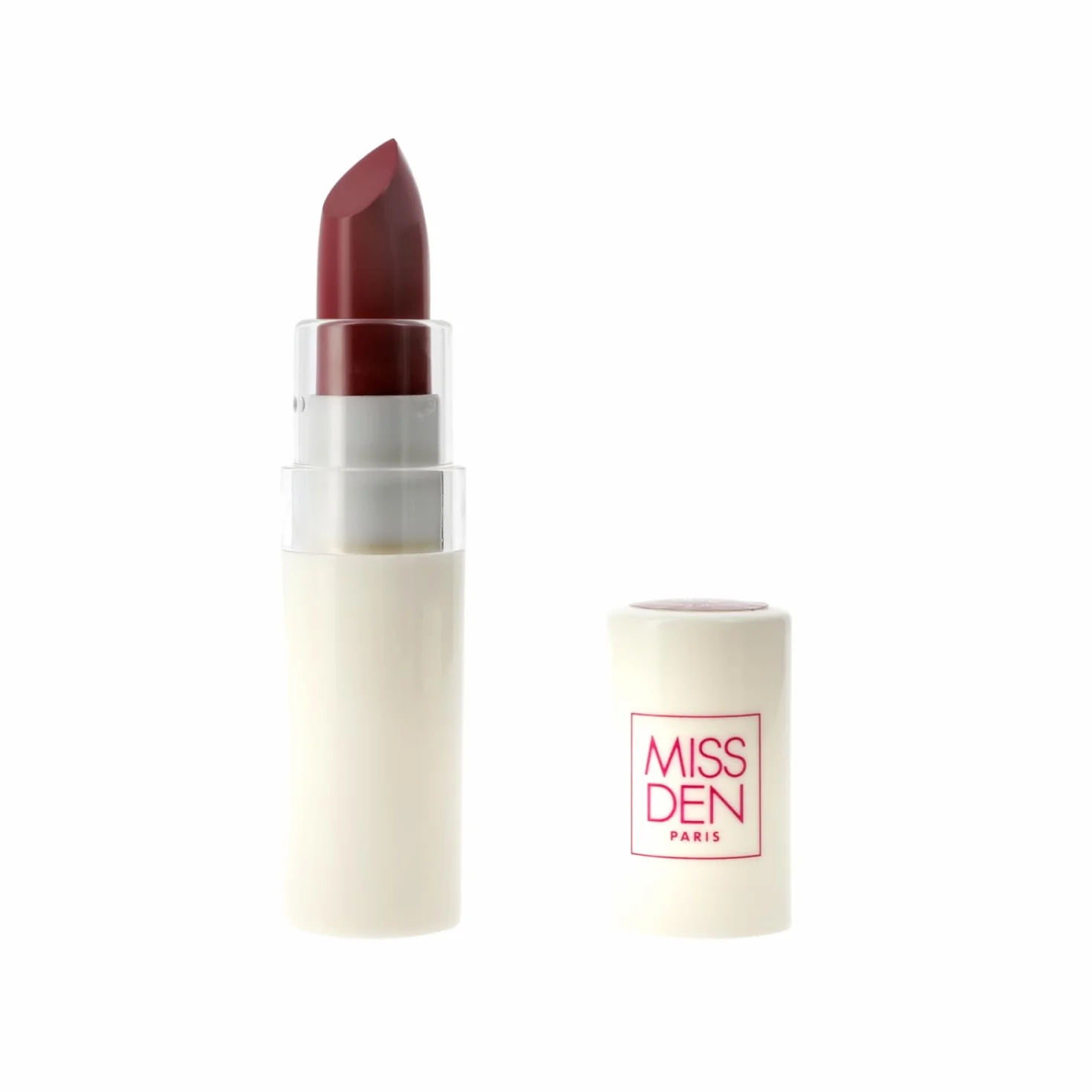 MISS DEN Rouge à Lèvres Couleur Cassis Satiné - Format 4g - Texture Légère et Confortable pour des Lèvres Subtilement Colorées - Lot de 3
