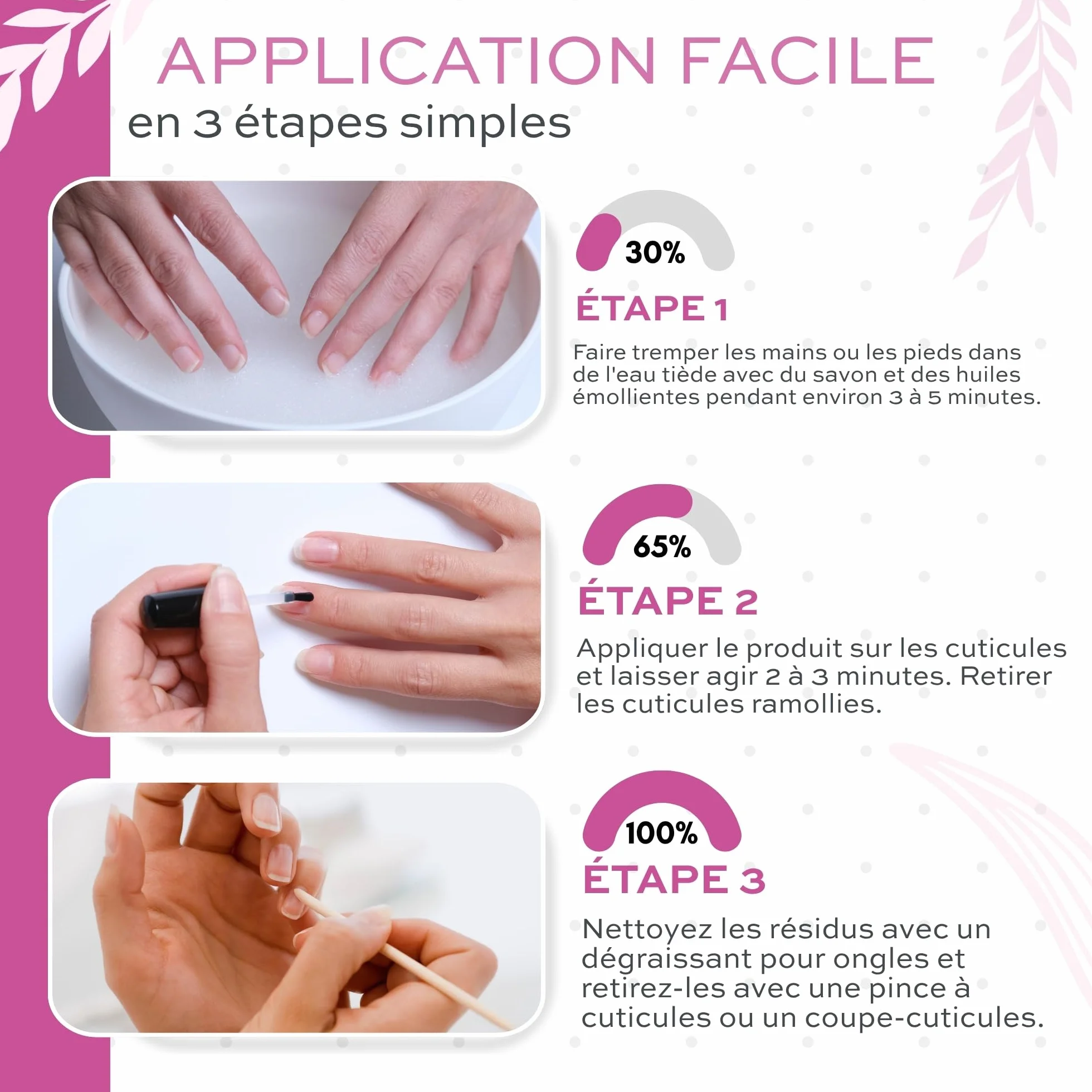 Coupe-ongles professionnel parfumé 12 ml - Materiel Onglerie - Emollient pour cuticules mains et pieds