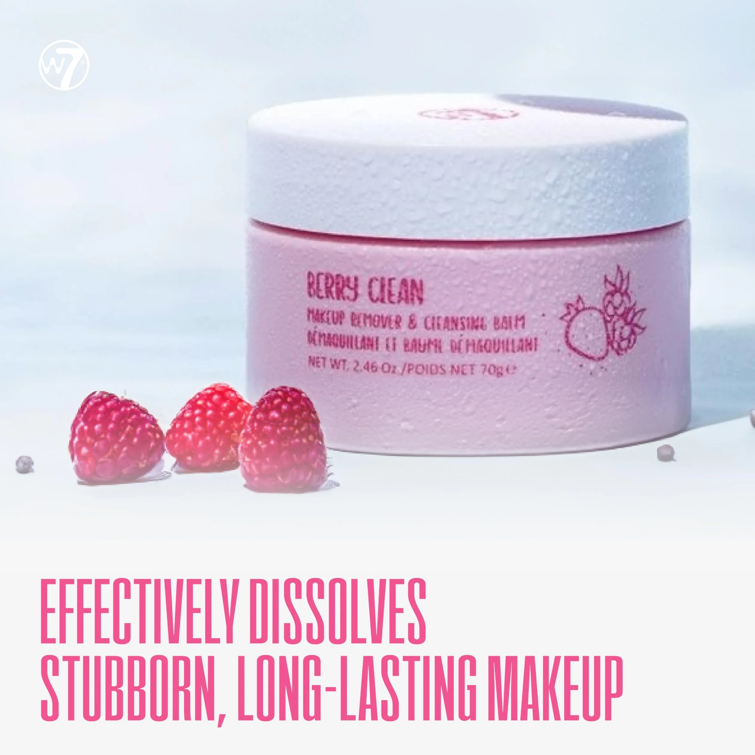 Baume Démaquillant Nettoyant Visage W7 Berry Clean