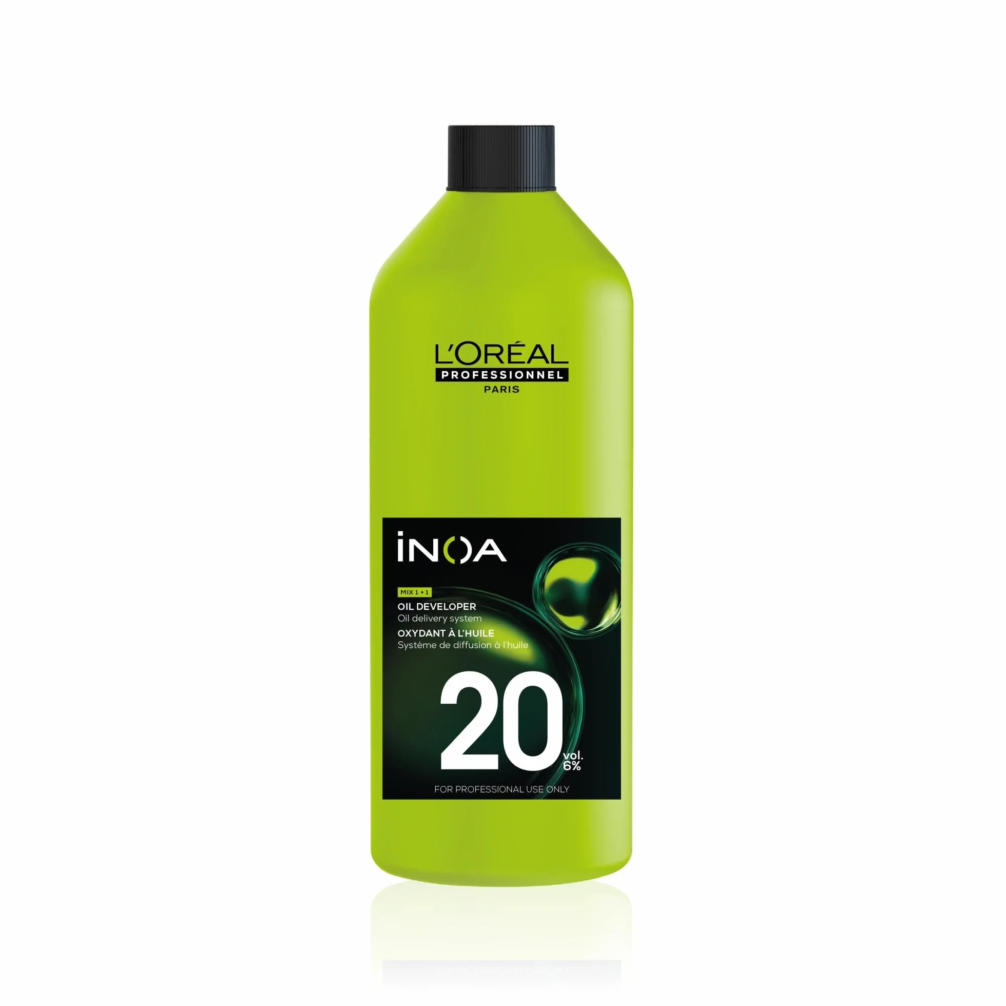 L'OREAL PROFESSIONNEL - Oxydant 20 Volume Crème Riche 6% - À Mélanger Avec les Colorations iNOA - Couvre les Cheveux Blancs & Éclaircit Jusqu'à 2 Tons - iNOA - 1 L