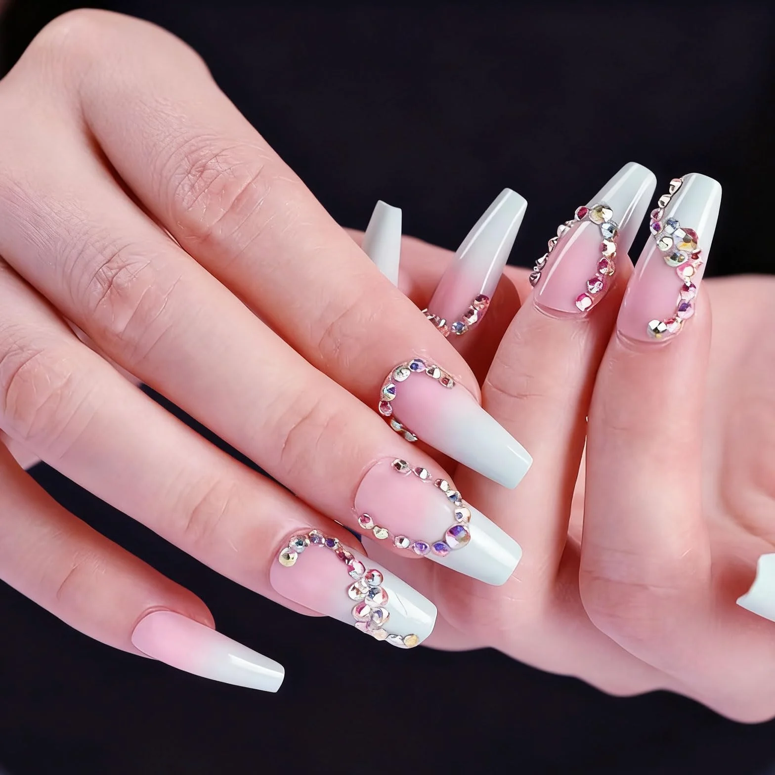 Kit de Poudre à Ongles Chrome Or VelvetGlow avec Breloques et Pierres Précieuses