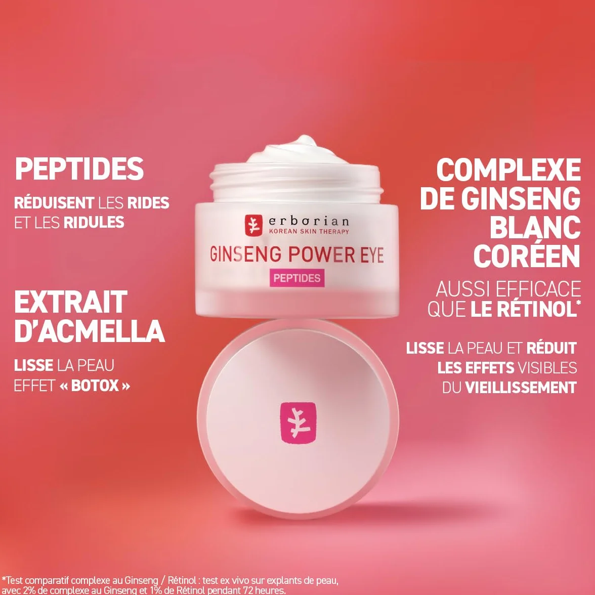 Erborian Ginseng Power Eye Crème Contour des Yeux Lissante Anti-Âge 15 ml