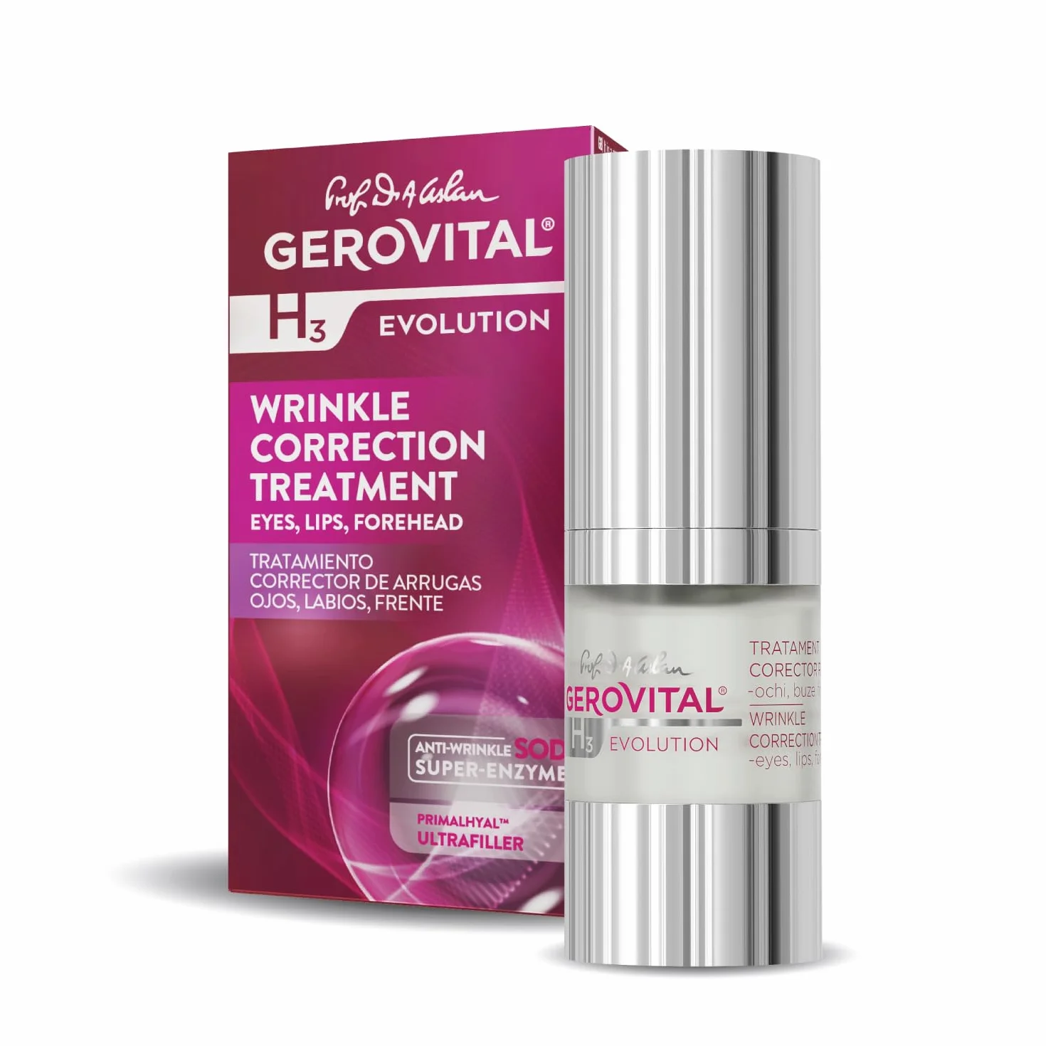 Gerovital H3 Evolution Sérum Anti Rides Contour des Yeux 15 ml Acide Hyaluronique Vitamines A et E