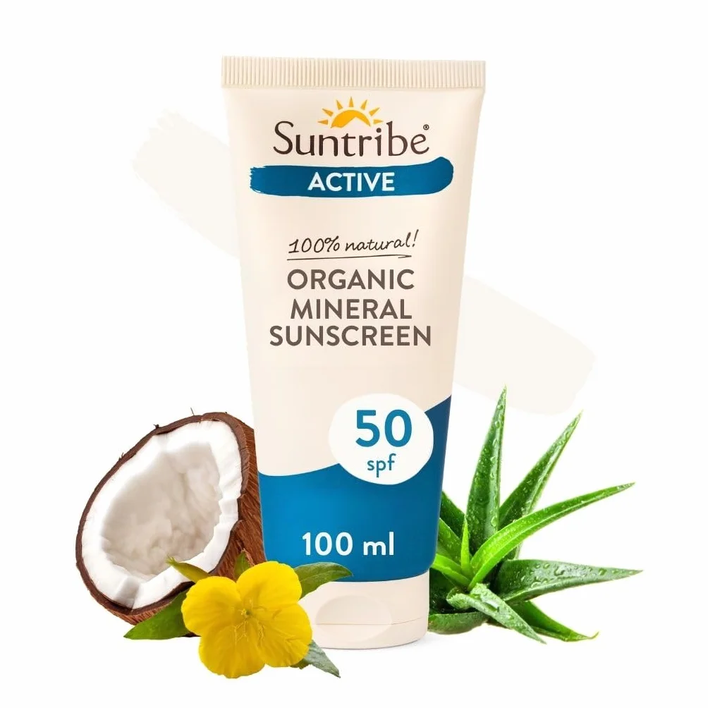 Crème Solaire Bio Minérale Sport FPS 50/100% Naturelle/No-Nano