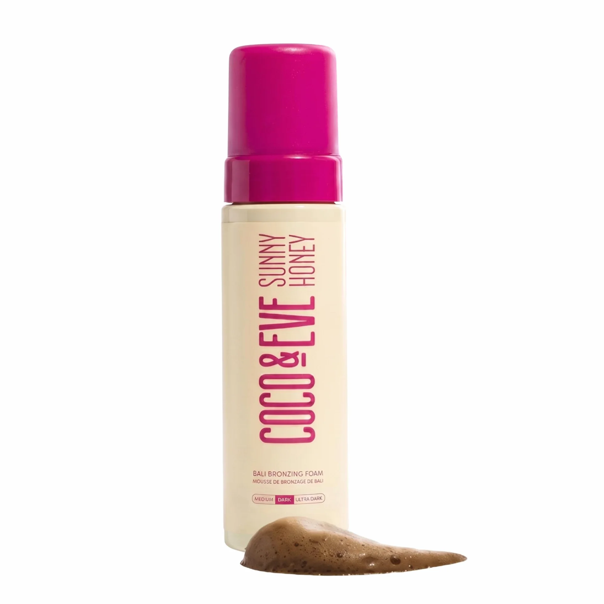 Coco & Eve - Mousse de bronzage de Bali Sunny Honey - autobronzant naturel pour bronzer sans soleil - anti-cellulite/anti-âge (Foncé)