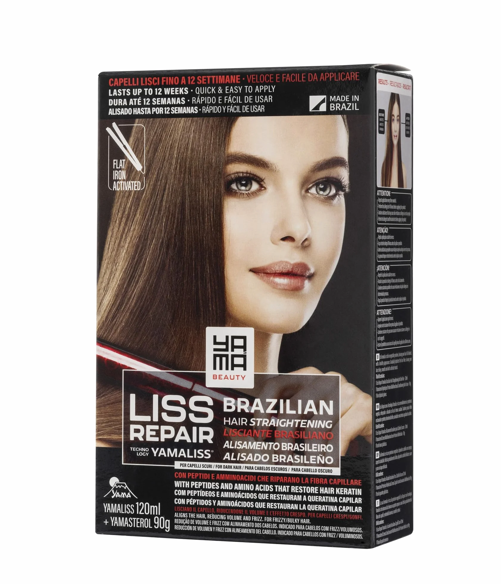 Yama Yamaliss LISS REPAIR KIT Lissage brésilien à la kératine 120 ml + 90 g pour cheveux foncés
