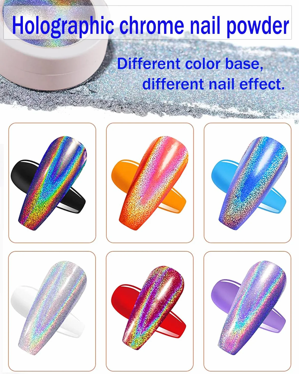 Poudre Chrome Ongle Nail Art Effet Miroir Laser Poudre à Ongles Pearl Effect Powder pour Glazed Donut Nails