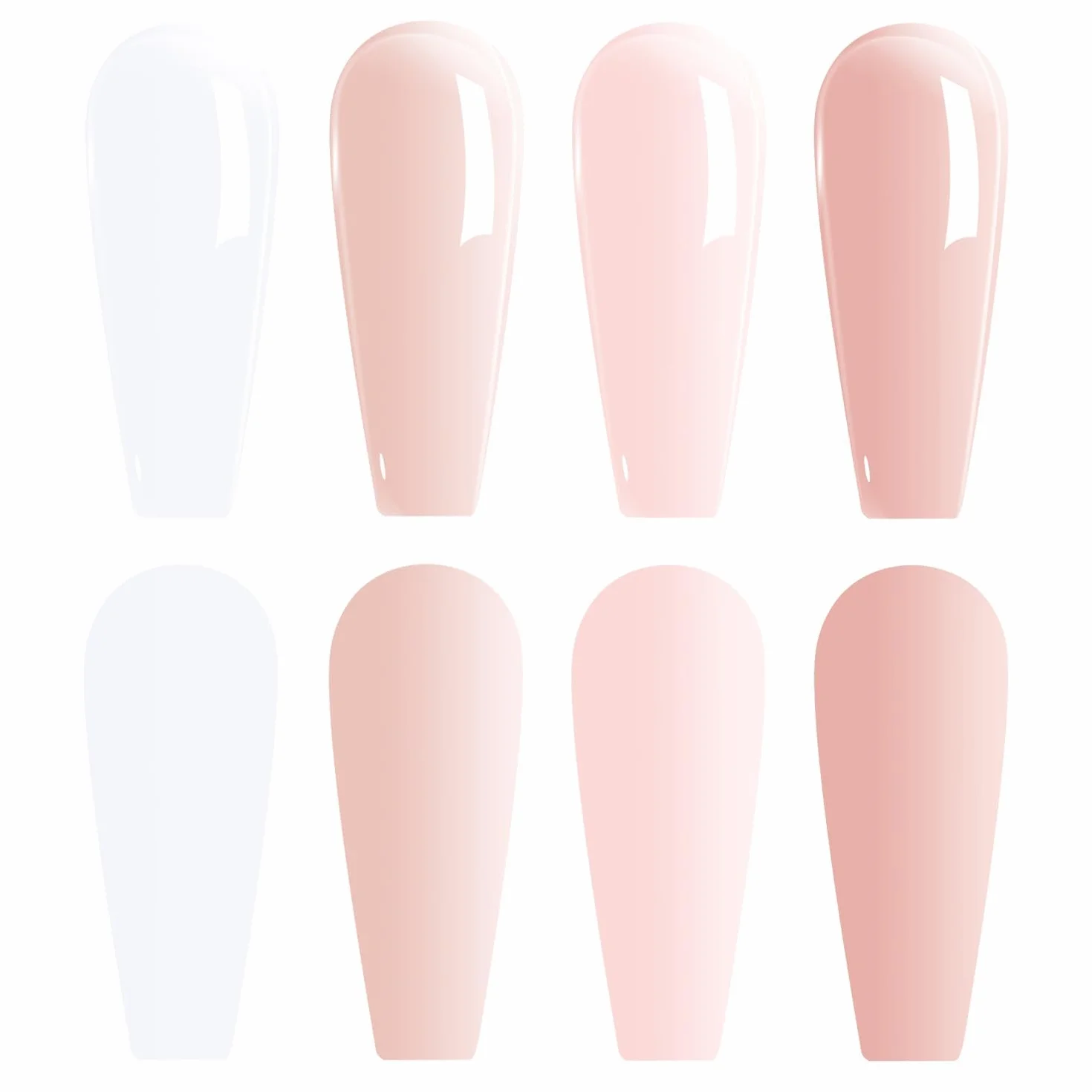 Vishine 4 Couleurs Vernis Gel Semi-Permanent Transparent Milky White Pink UV LED 8ml