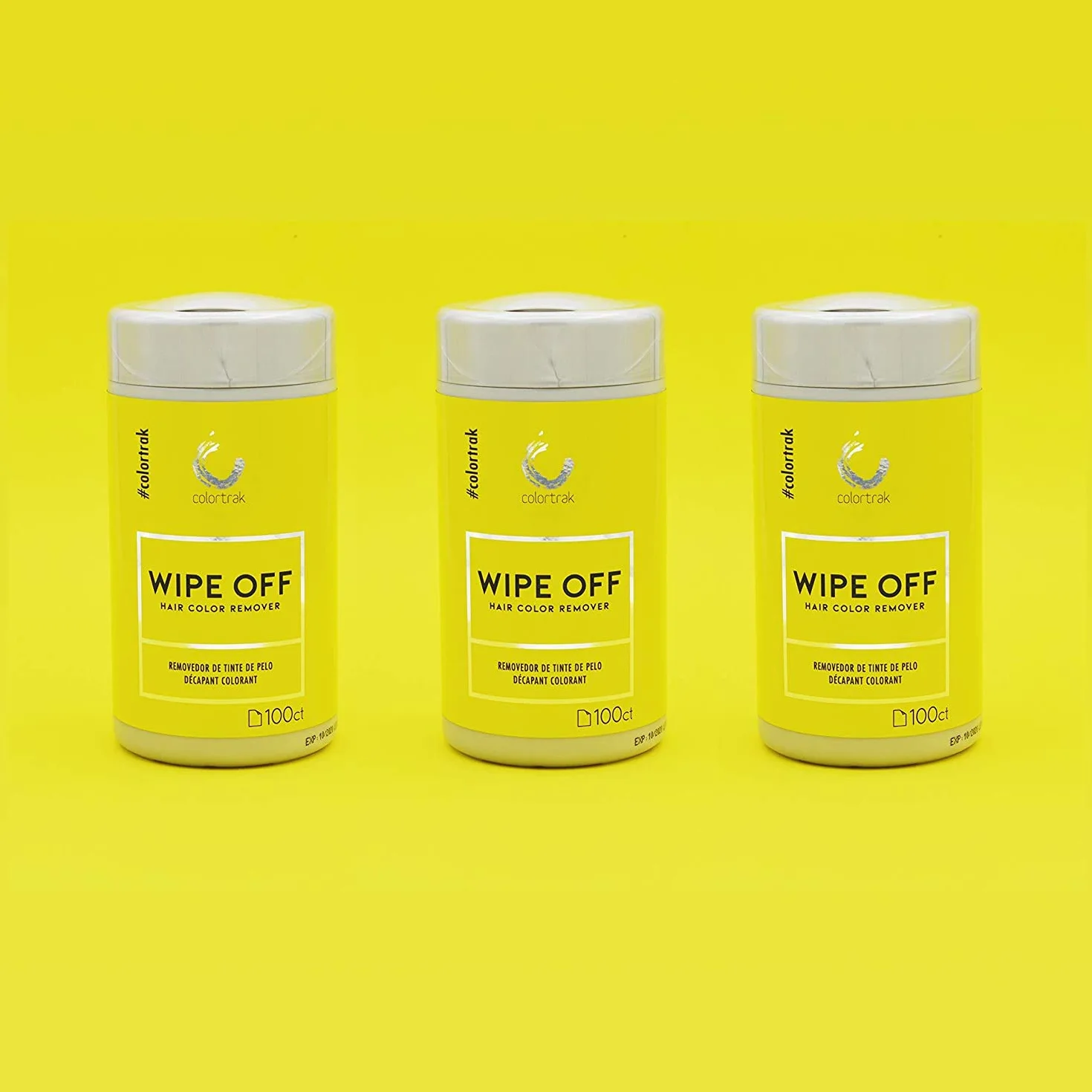 Colortrak Wipe Off Hair Color Wipes Canister, 100 Wipes