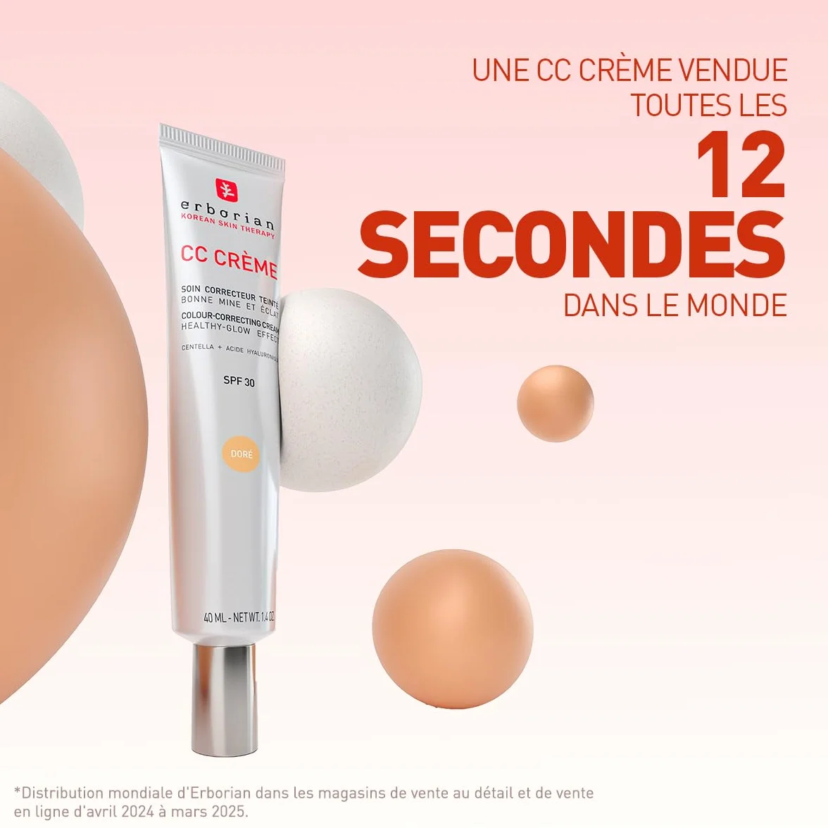 Erborian CC Crème Centella Asiatica Illuminateur Teint Haute Définition Visage SPF 25 Soin Coréen