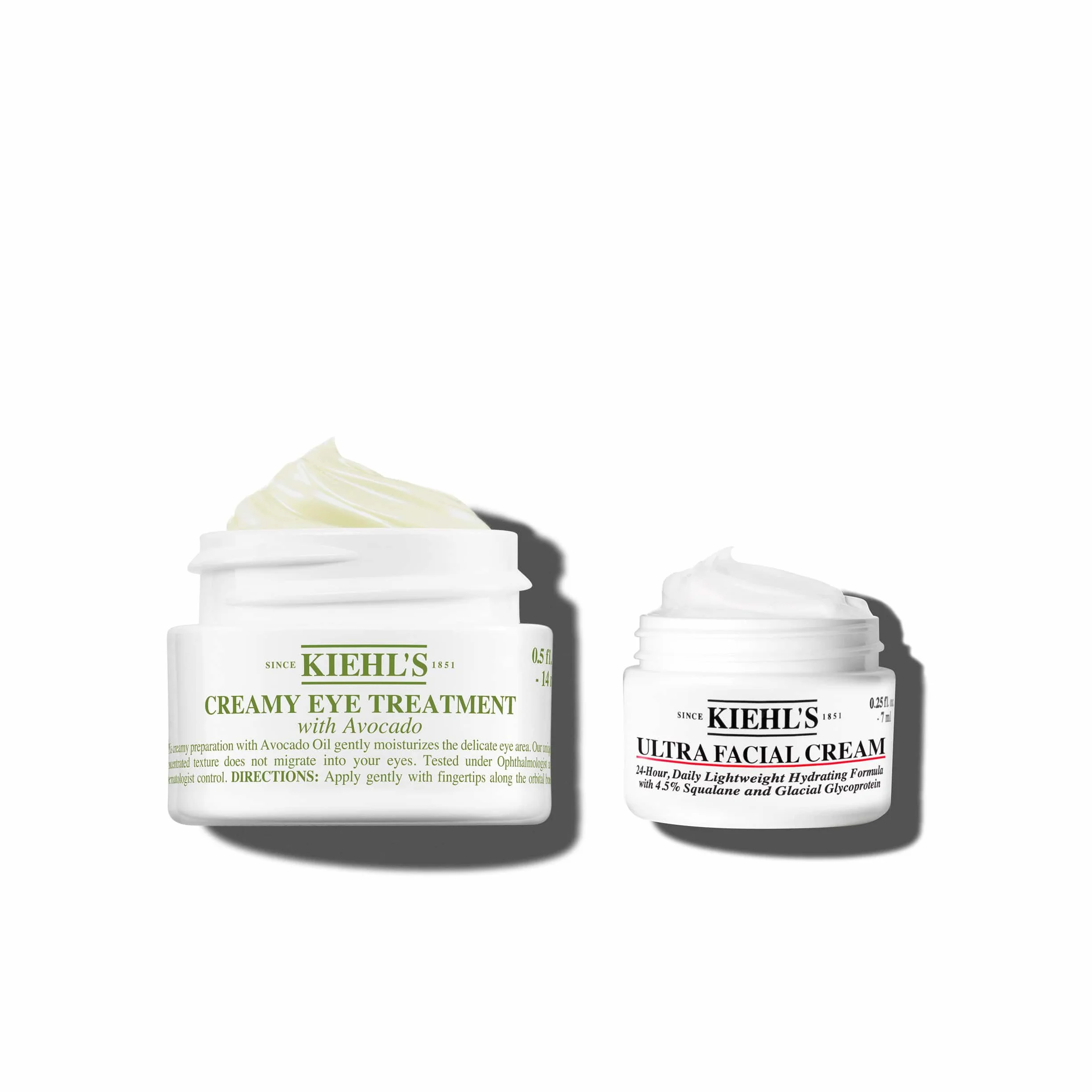Kiehl's Duo Crème Contour des Yeux à l'Avocat 14ml + Mini Ultra Facial Cream, Hydrate & Revitalise