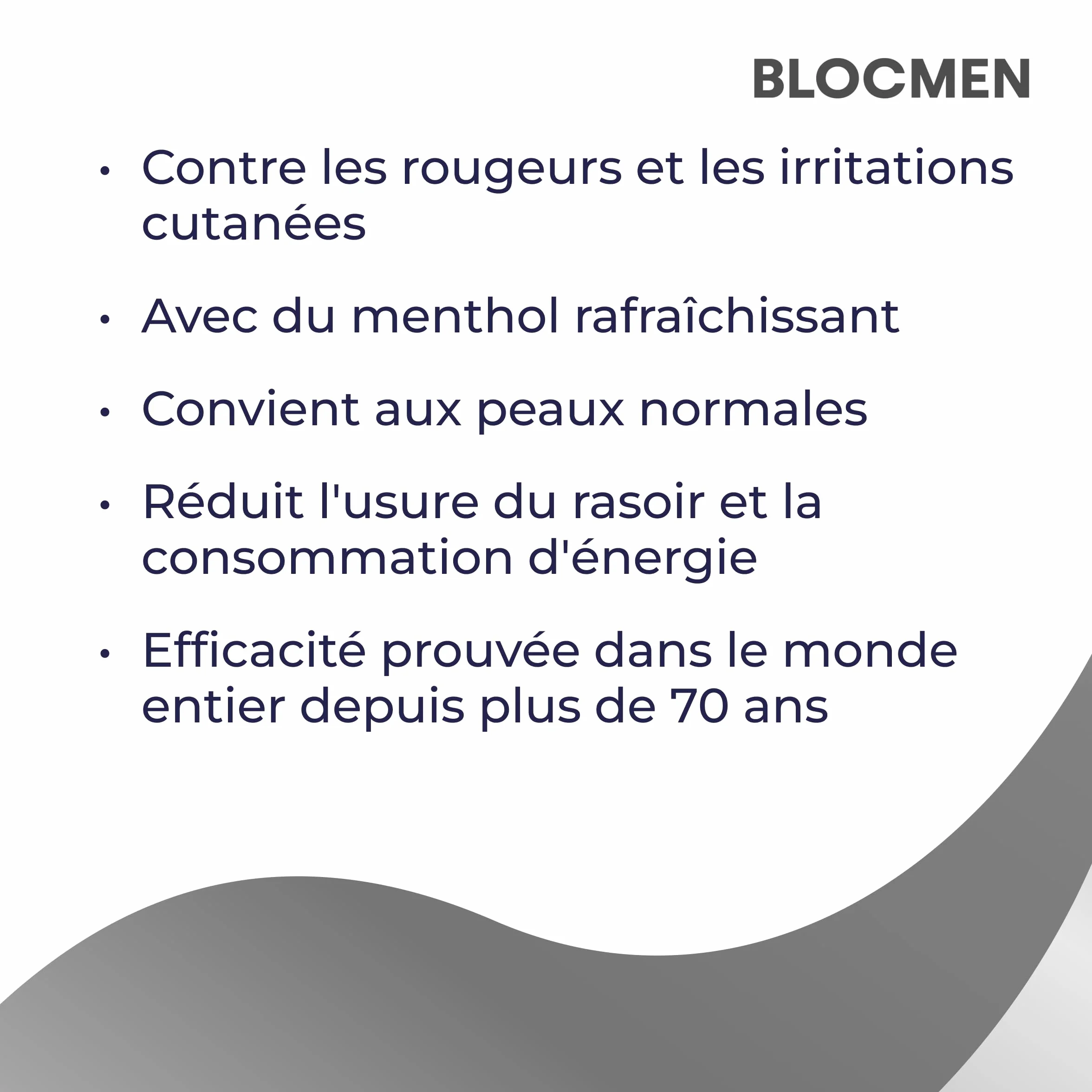 BLOCMEN Original Stick de poudre original 60g - rasage à sec doux sans irritations - stick avant-rasage avec menthol pour hommes (60 g (Lot de 6))
