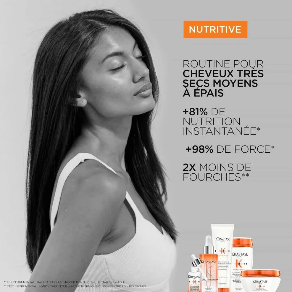 KÉRASTASE Nutritive Masquintense Riche Masque Capillaire Haute Nutrition Niacinamide Protéines Végétales Cheveux Secs Très Secs 200 ml