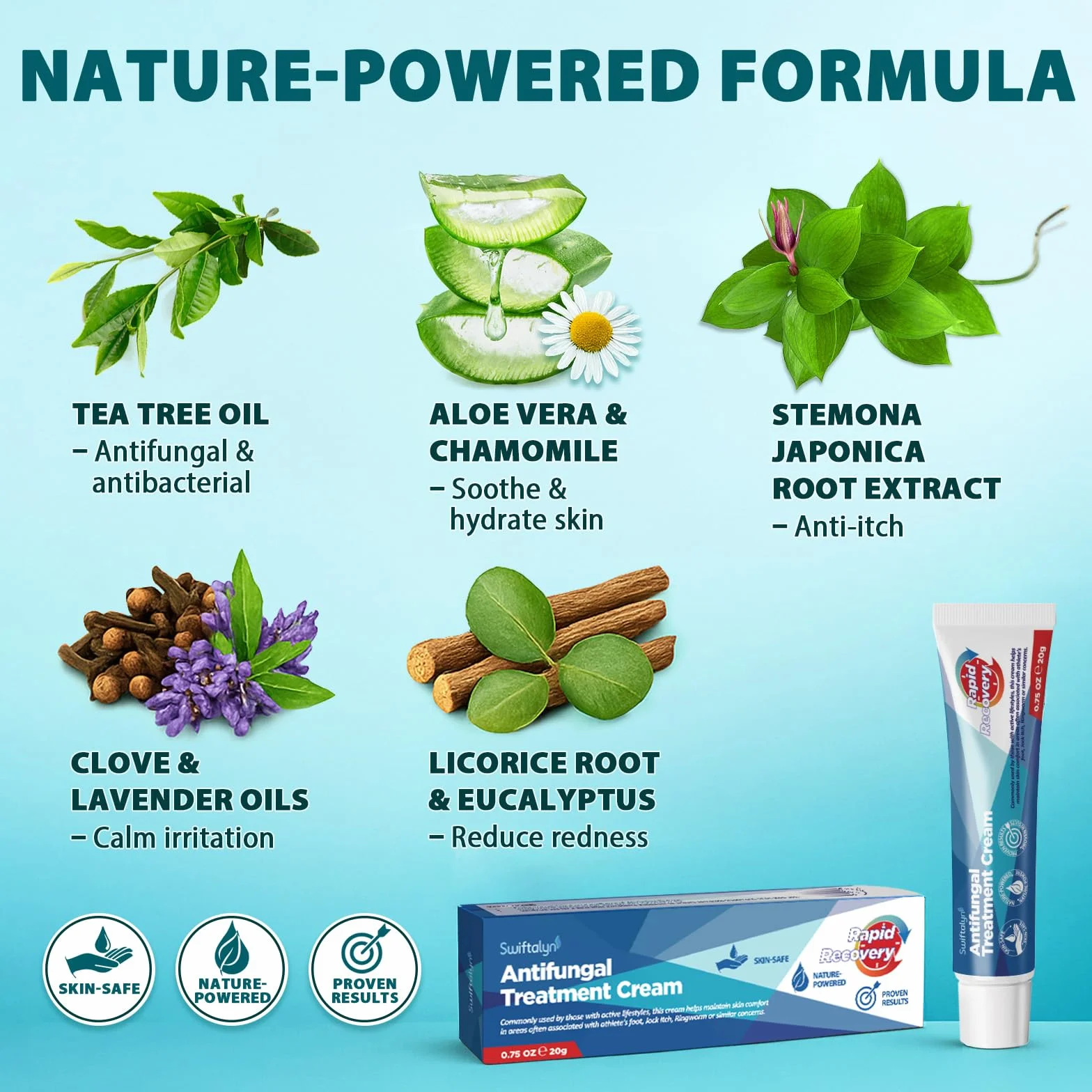 Crème antifongique pied et peau soin quotidien mycose pied d’athlète mycose aine formule naturelle hommes femmes