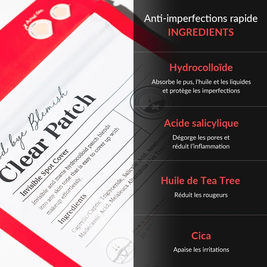 MIZON Good Bye Blemish Clear Patch 44 Patches Korean Skincare Anti-Imperfections BHA Tea Tree