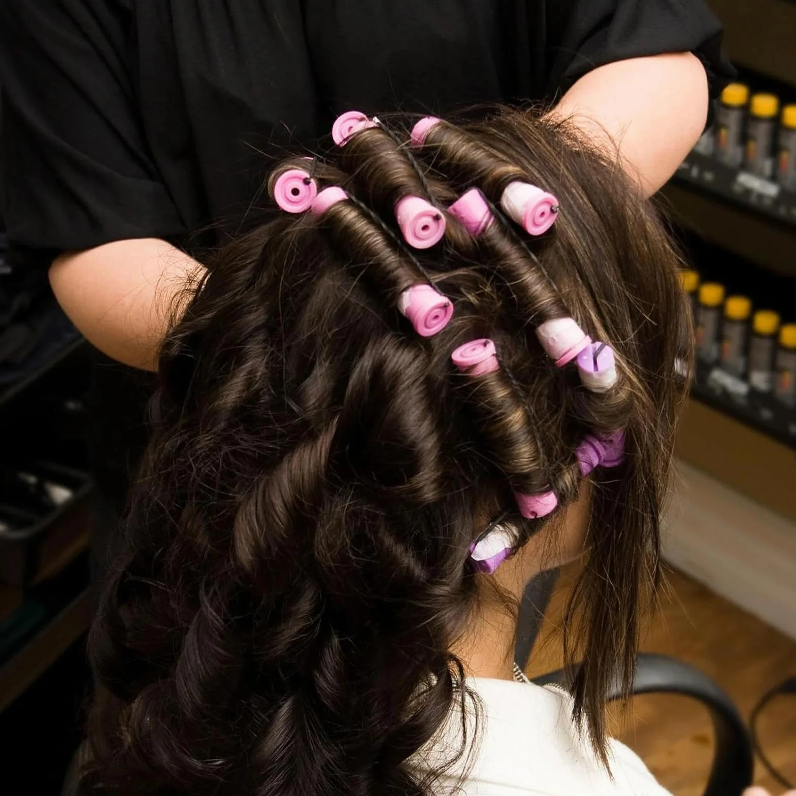 Papiers permanents jetables pour salon de coiffure, kit non tissé pour boucler et colorer