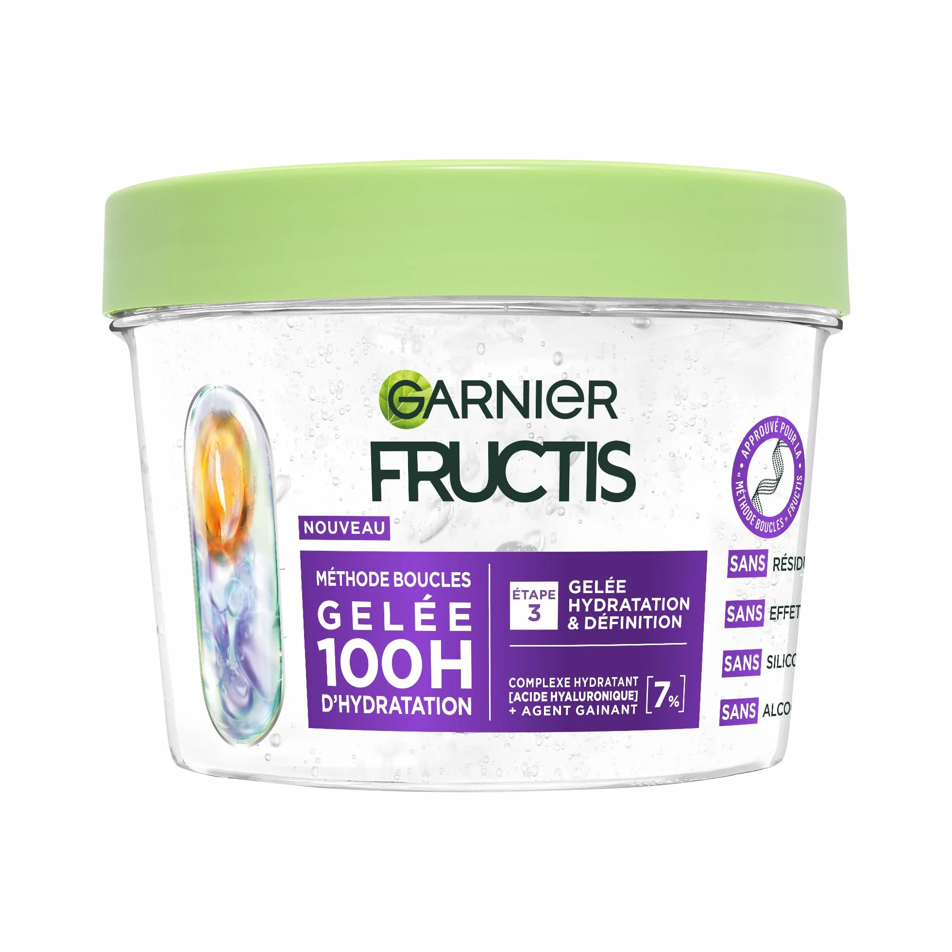 Garnier Fructis Méthode Boucles Gelée Capillaire Hydratation Définition Cheveux Bouclés Acide Hyaluronique 370 ml
