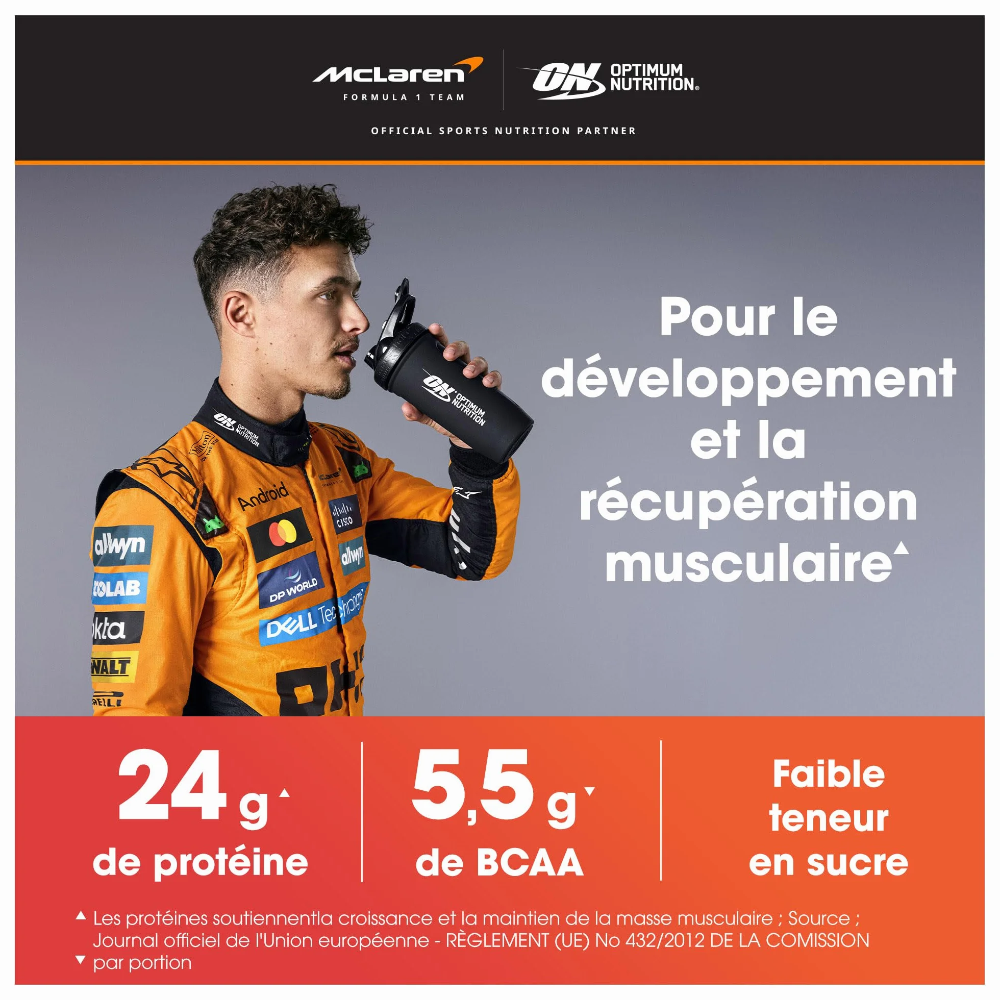 Optimum Nutrition Gold Standard 100% Whey Protéine Crème à la Vanille Française 2.28kg 76 Doses