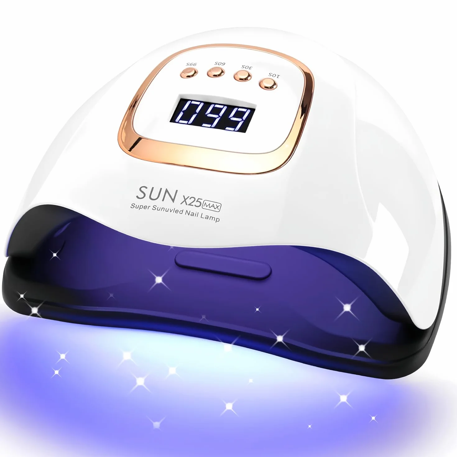 Lampe UV LED Ongles 380W 81 LEDs, Séchoir Professionnel avec Capteur Automatique et 4 Minuteries, Idéale pour Ongles des Mains et Pieds