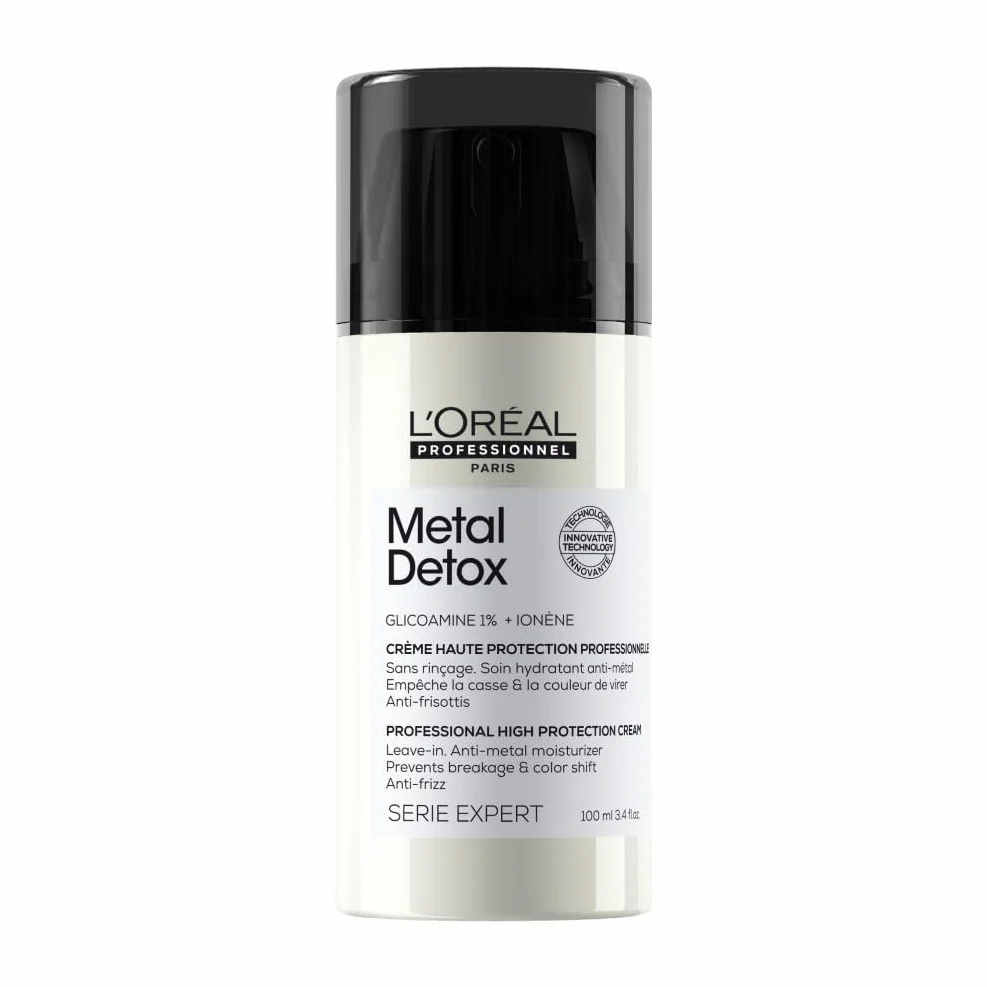 L'OREAL PROFESSIONNEL - Crème Haute Protection - Cheveux Abîmés & Cassants, Colorés ou Naturels - Sans-Rinçage - Protège des UV et de la Chaleur - Technologie Brevetée - Metal Detox - 100ml
