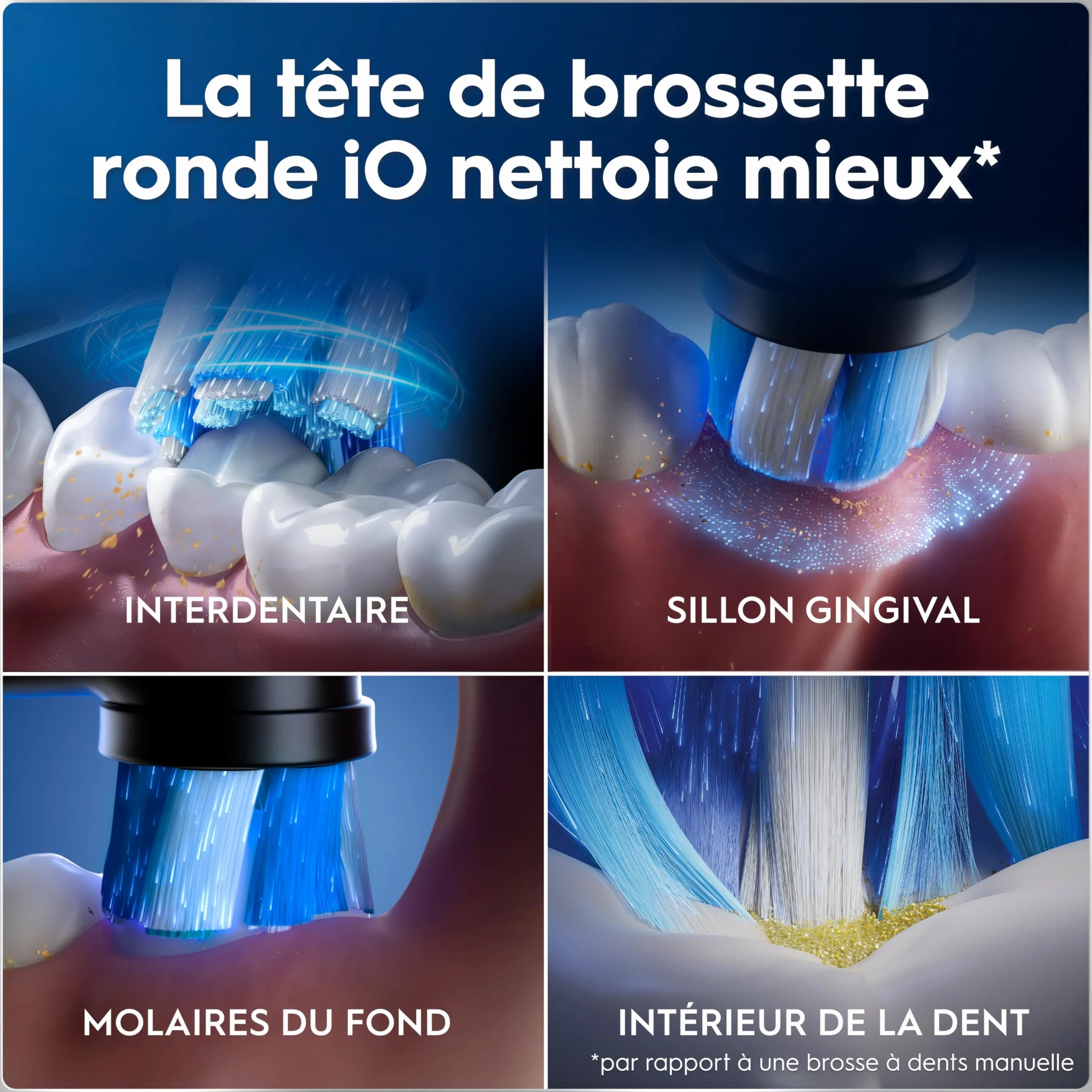 Oral-B Brosse à Dents Electrique iO 6, Noire, 5 Modes, Capteur de Pression, Batterie Rechargeable