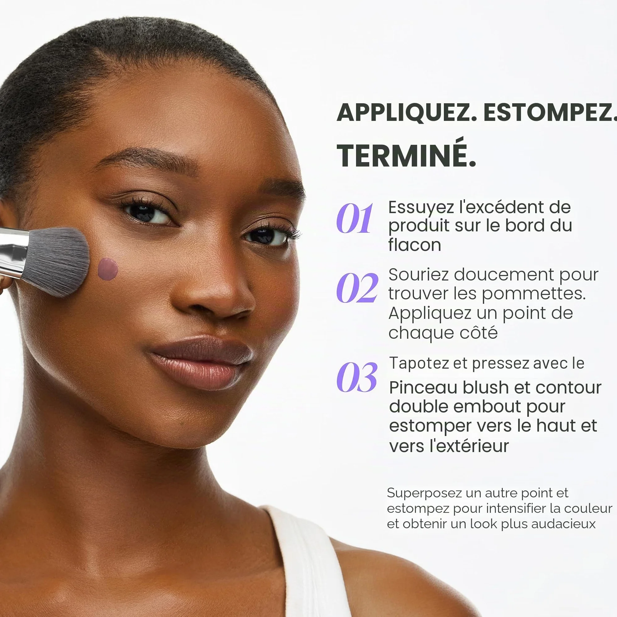 Teinte blush liquide Wonderskin - Blush longue tenue, sans transfert | Ce fard à joues liquide sans transfert, rose lilas, offre une couleur légère et modulable qui tient toute la journée.